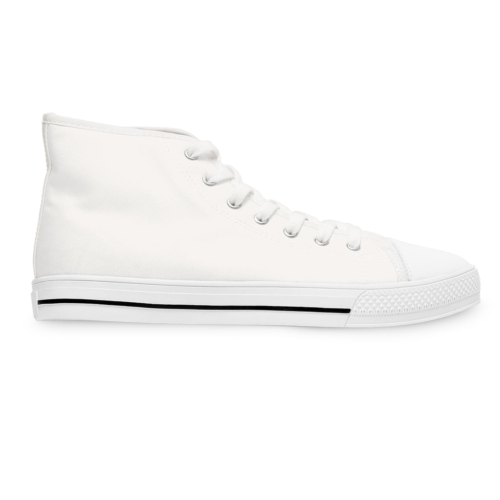 Classic  High-Top Sneakers — Women's Casual Canvas Shoes Dusty White