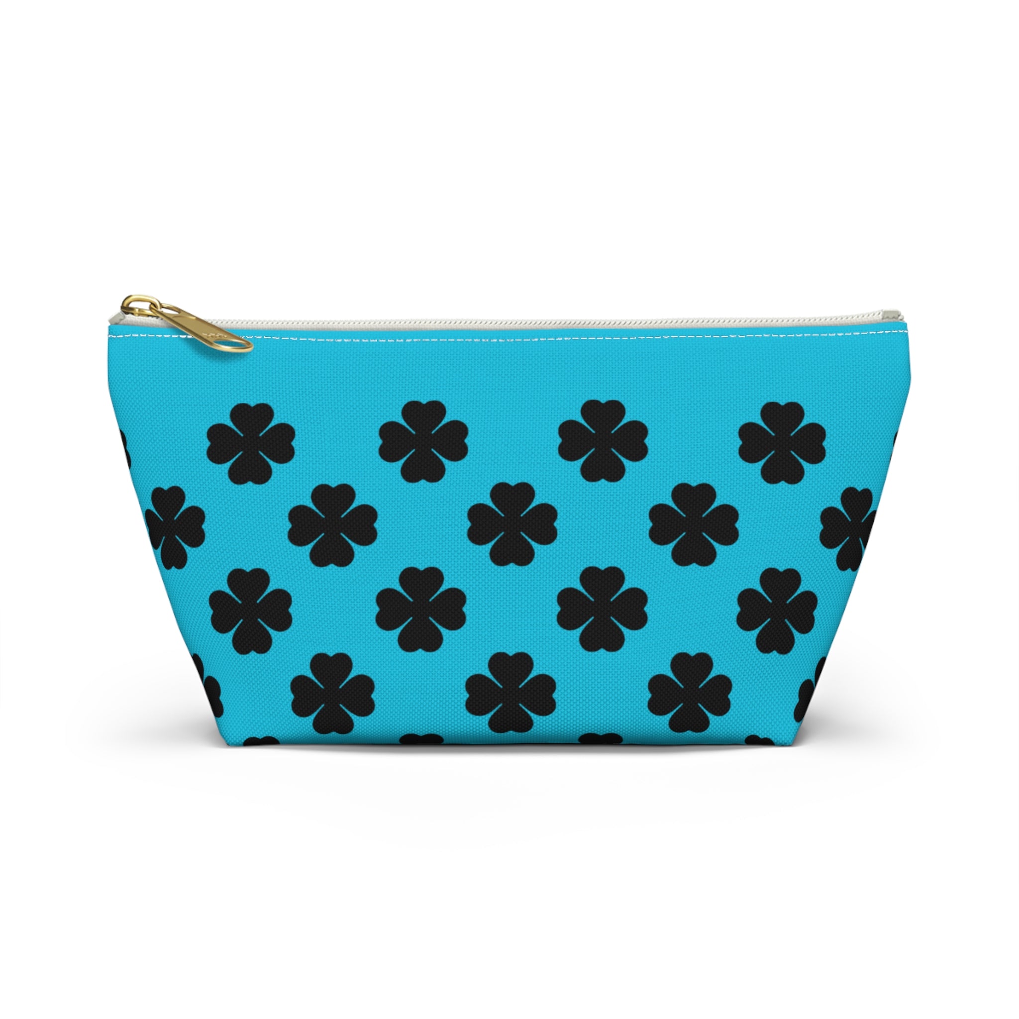 Black Clover Pattern Accessory Makeup & Travel Organizer Ocean Blue