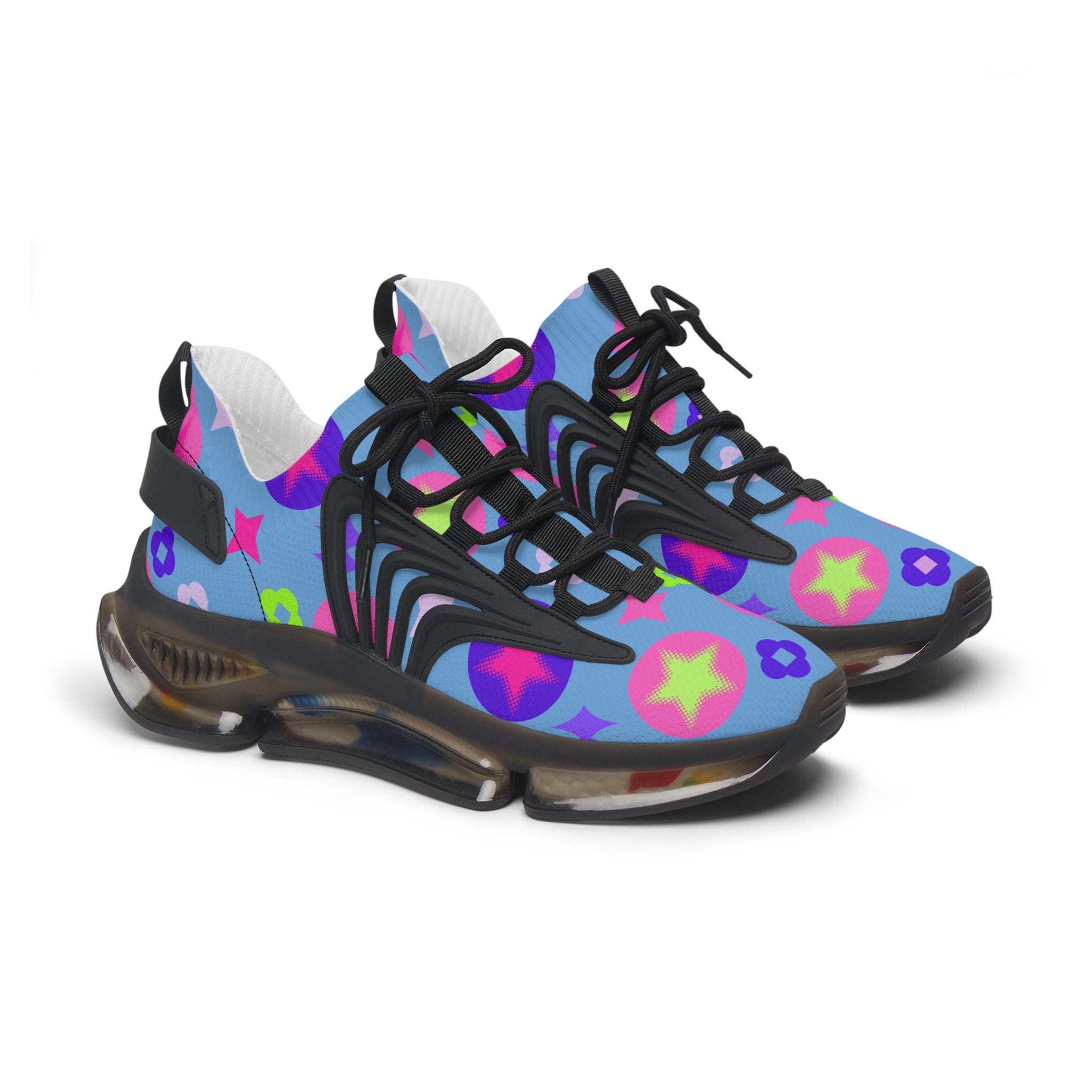 Blue Women's Mesh Sneakers Pink -Lightweight Athletic Shoes