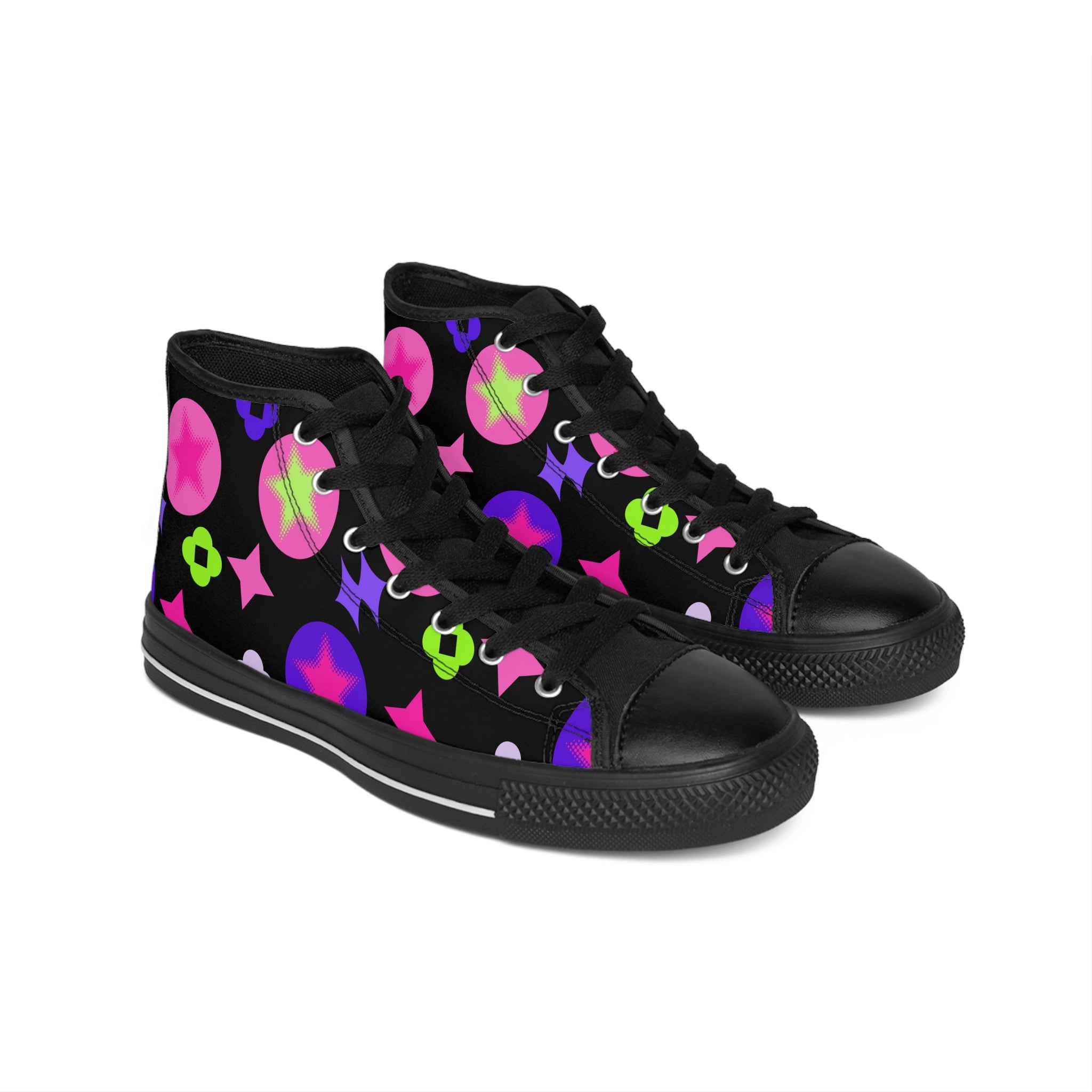 Women's Classic Sneakers with Colorful  Stars