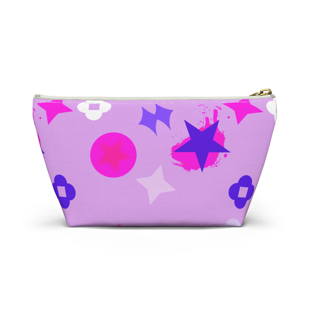 Starburst Purple Accessory Pouch — T‑Bottom Makeup & Travel Zip Bag