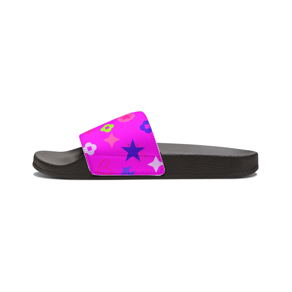 Copy of Women Slide Sandals —   Removable- White Striped Strap Slides