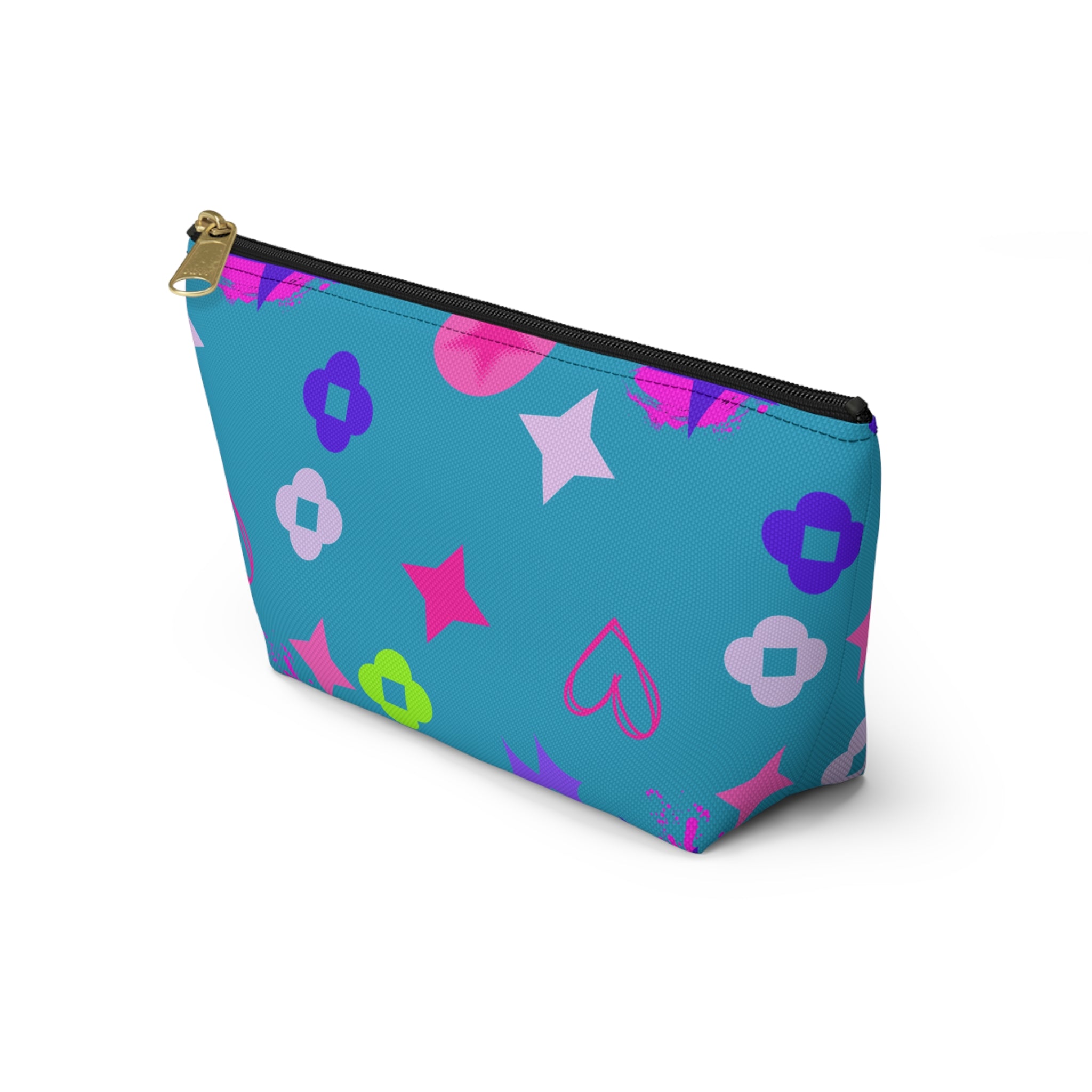 Star & Blue Accessory Pouch — Pink & Purple Makeup Bag