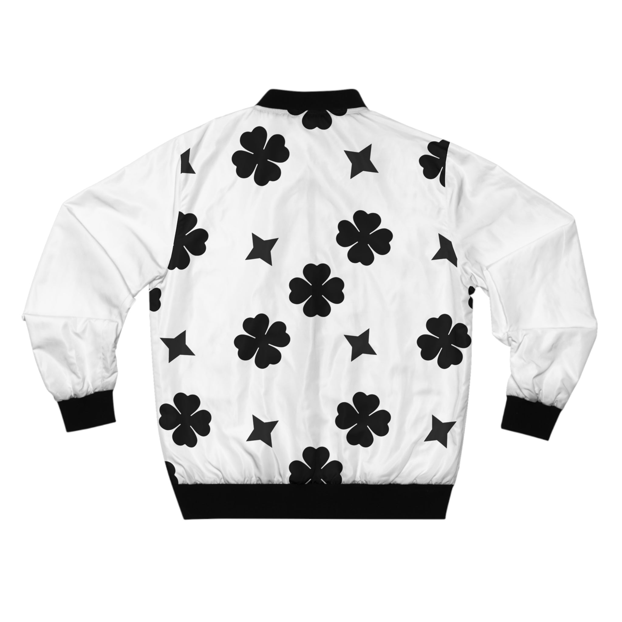 Men Black Lucky On Top Jacket White