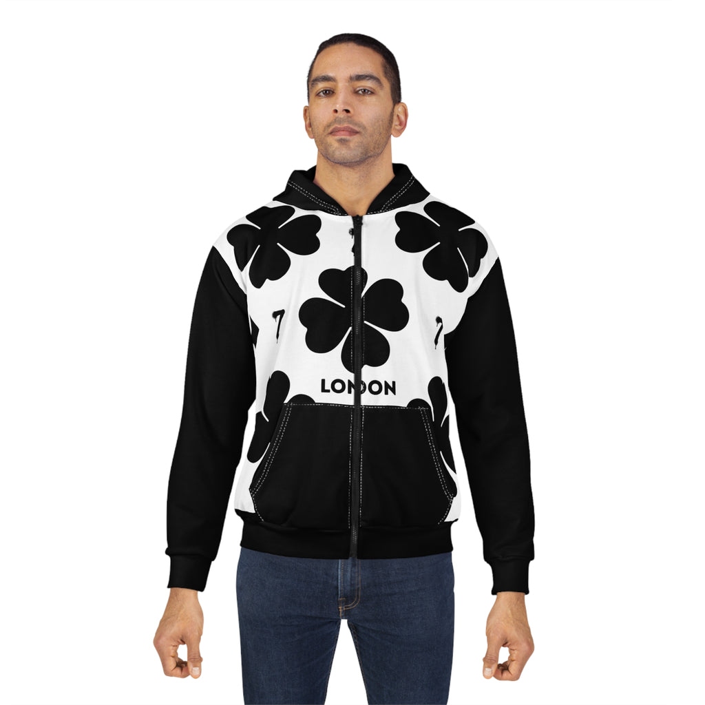 Lucky Clover Zip Hoodie for Trendsetters