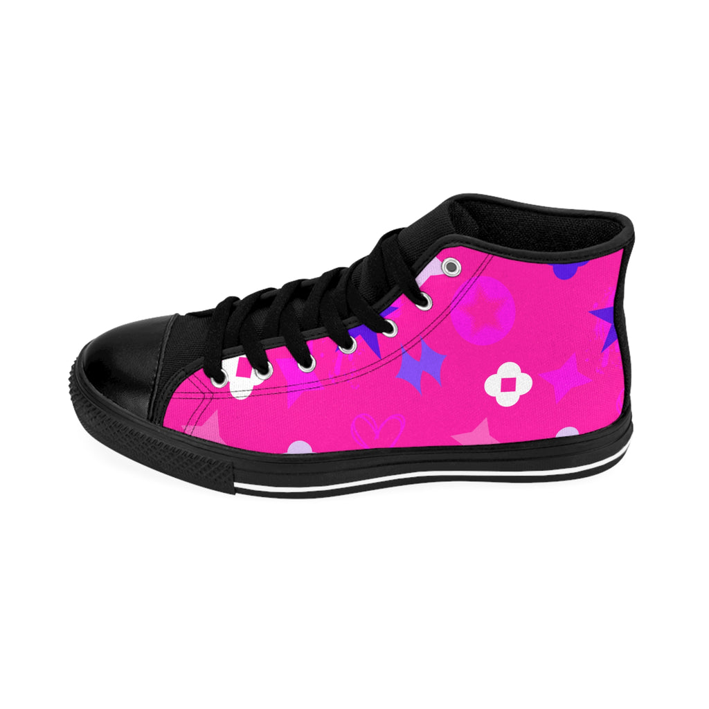 Vibrant Floral High-Top Sneakers for Women