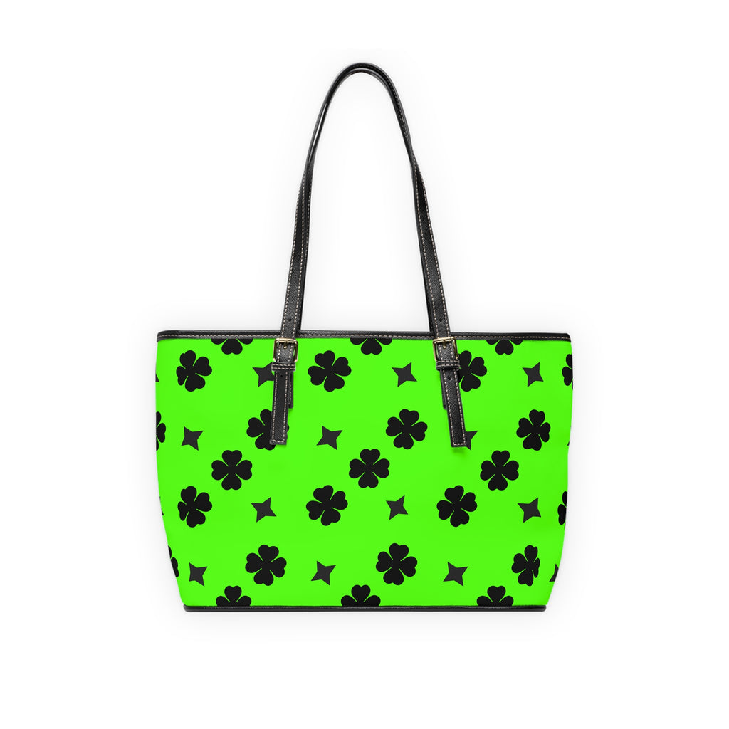 Lucky Leather Shoulder Bag Lime Green