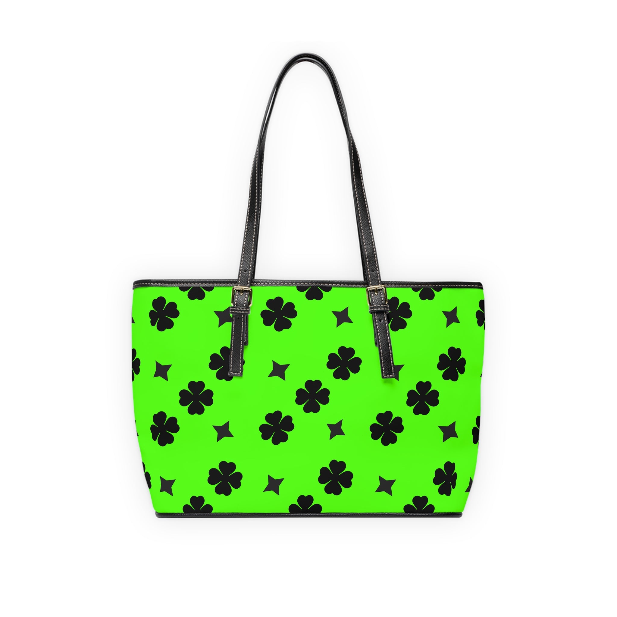 Lucky Leather Shoulder Bag Lime Green