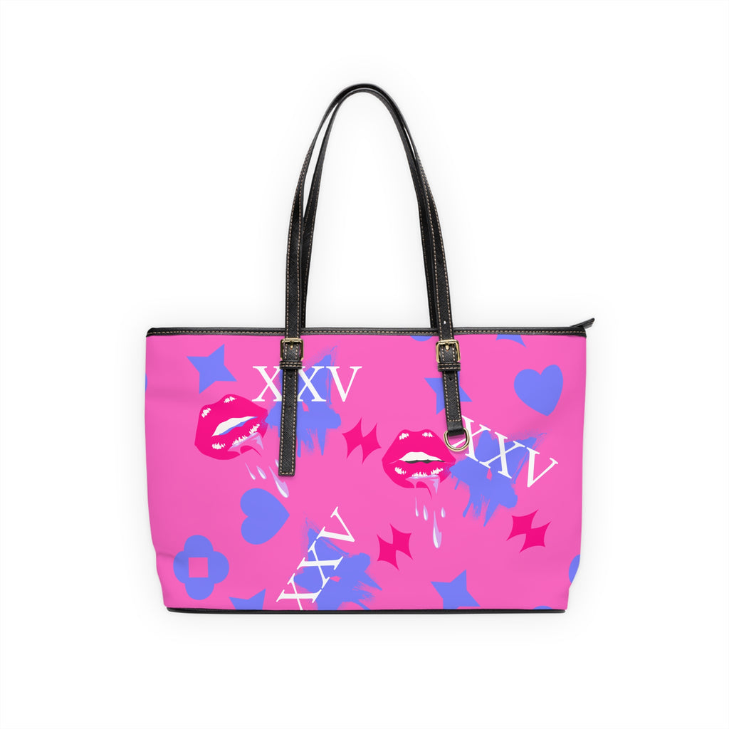 Trendy PU Leather Shoulder Bag with Heart and Star Pattern