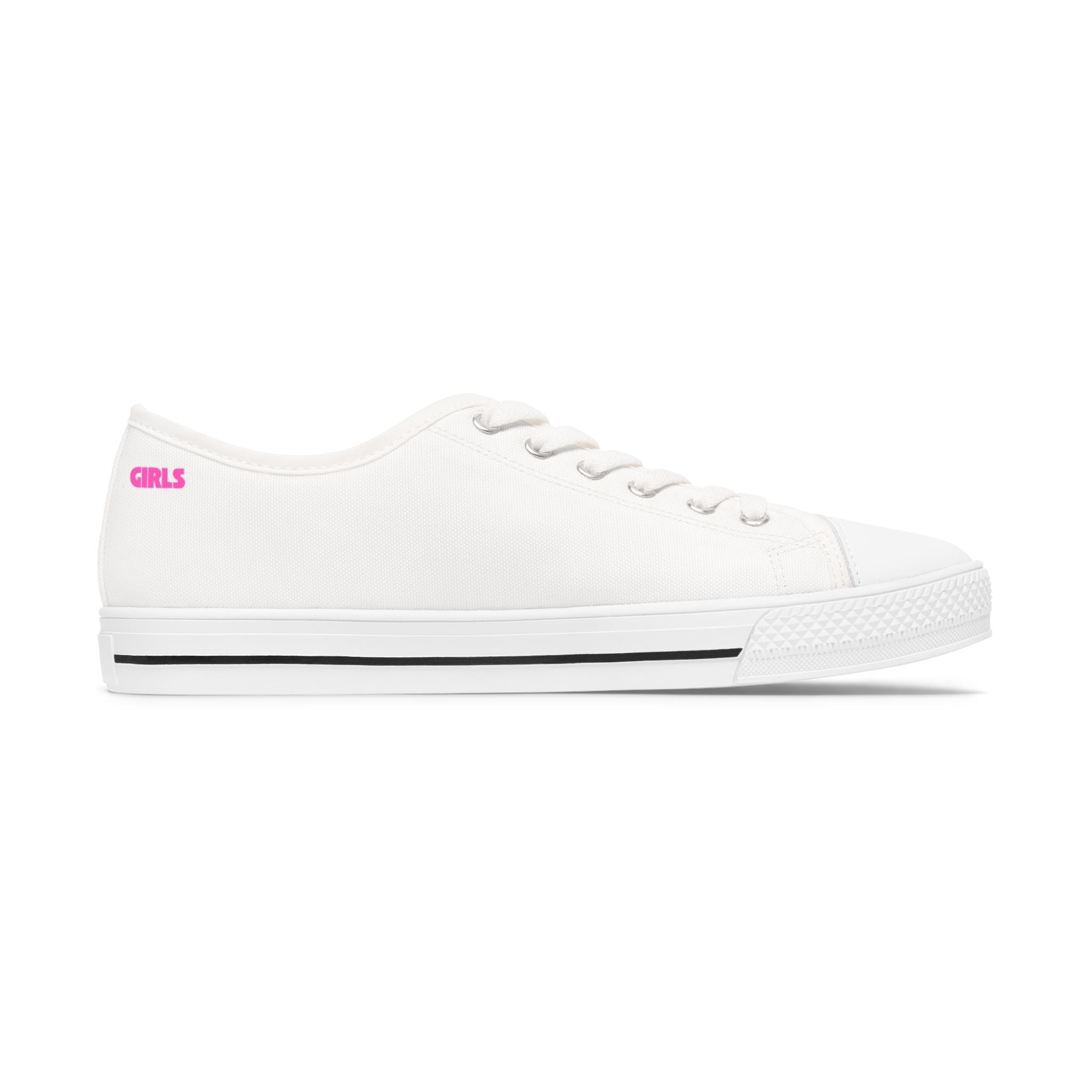 Low Top Sneakers — Women's Casual Lace-Up Shoes Cream Face White