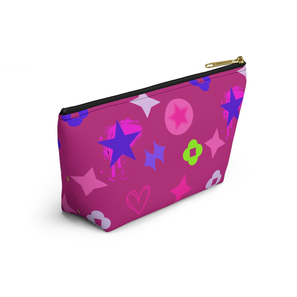 Stars Accessory Pouch —  Pink Makeup Bag