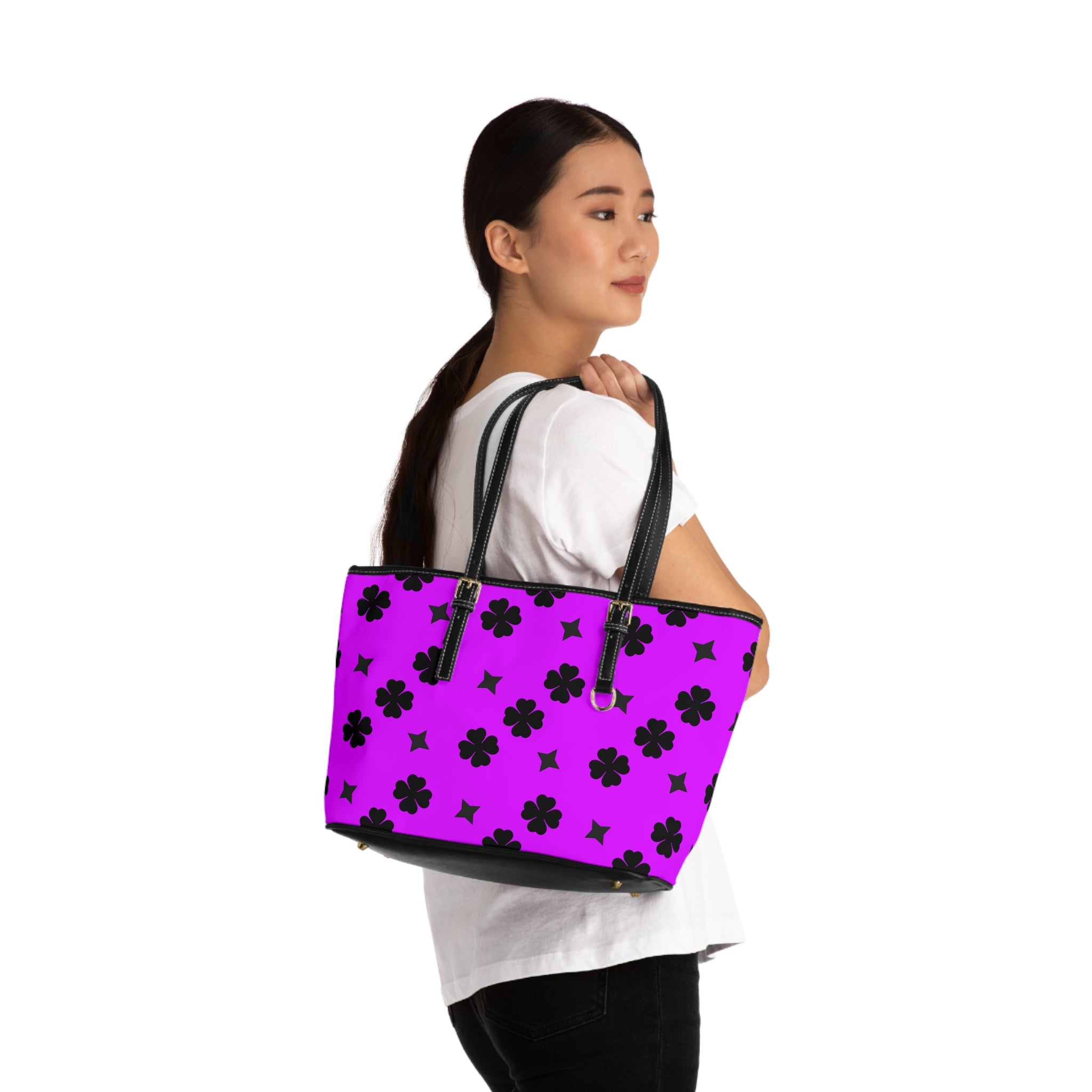 Lucky Leather Shoulder Bag Lite Hot Pink