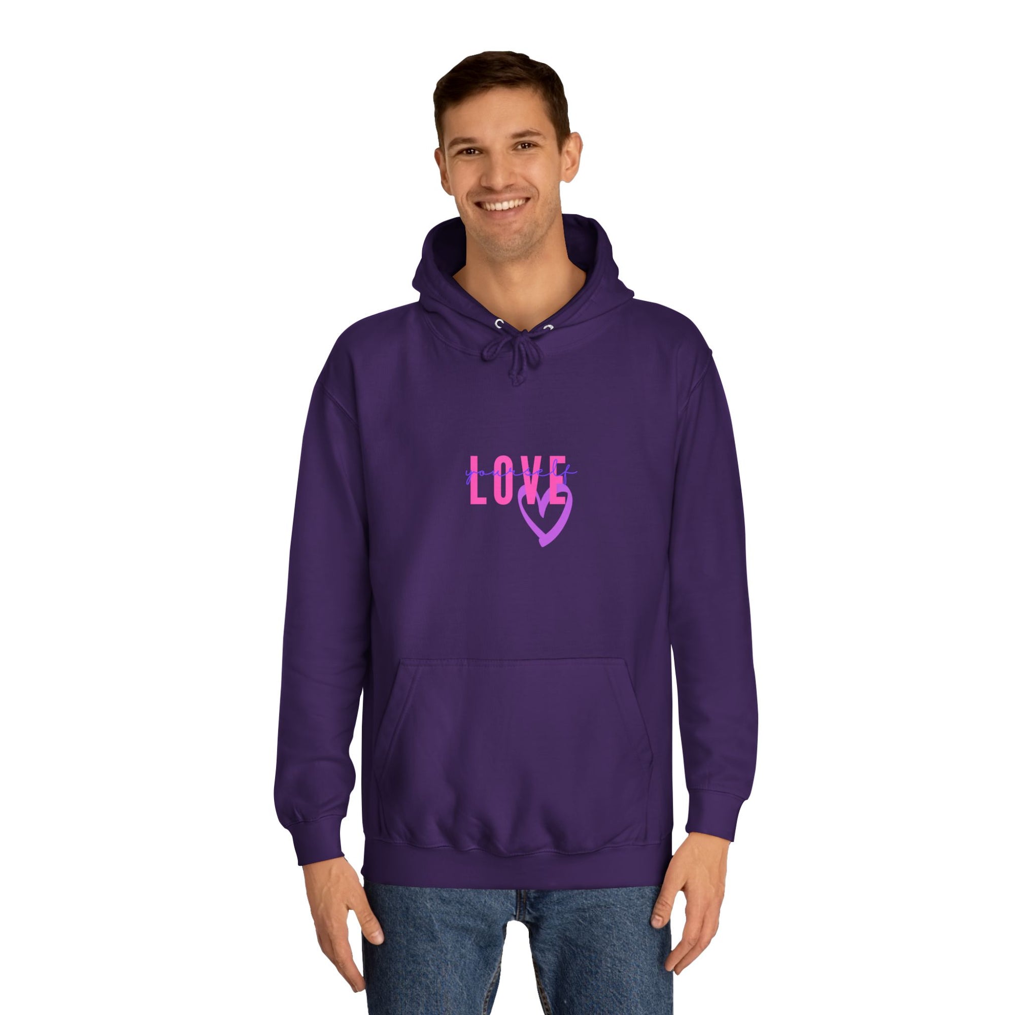Love Heart Hoodie Unisex College Sweatshirt Apparel