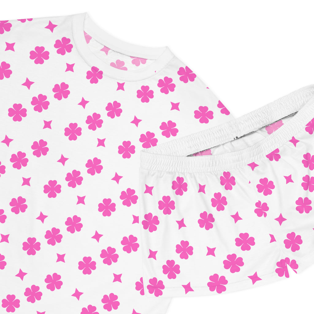Copy of Pink Clover Women's Pajama Set — Short Sleeve Top & Shorts Sleepwear