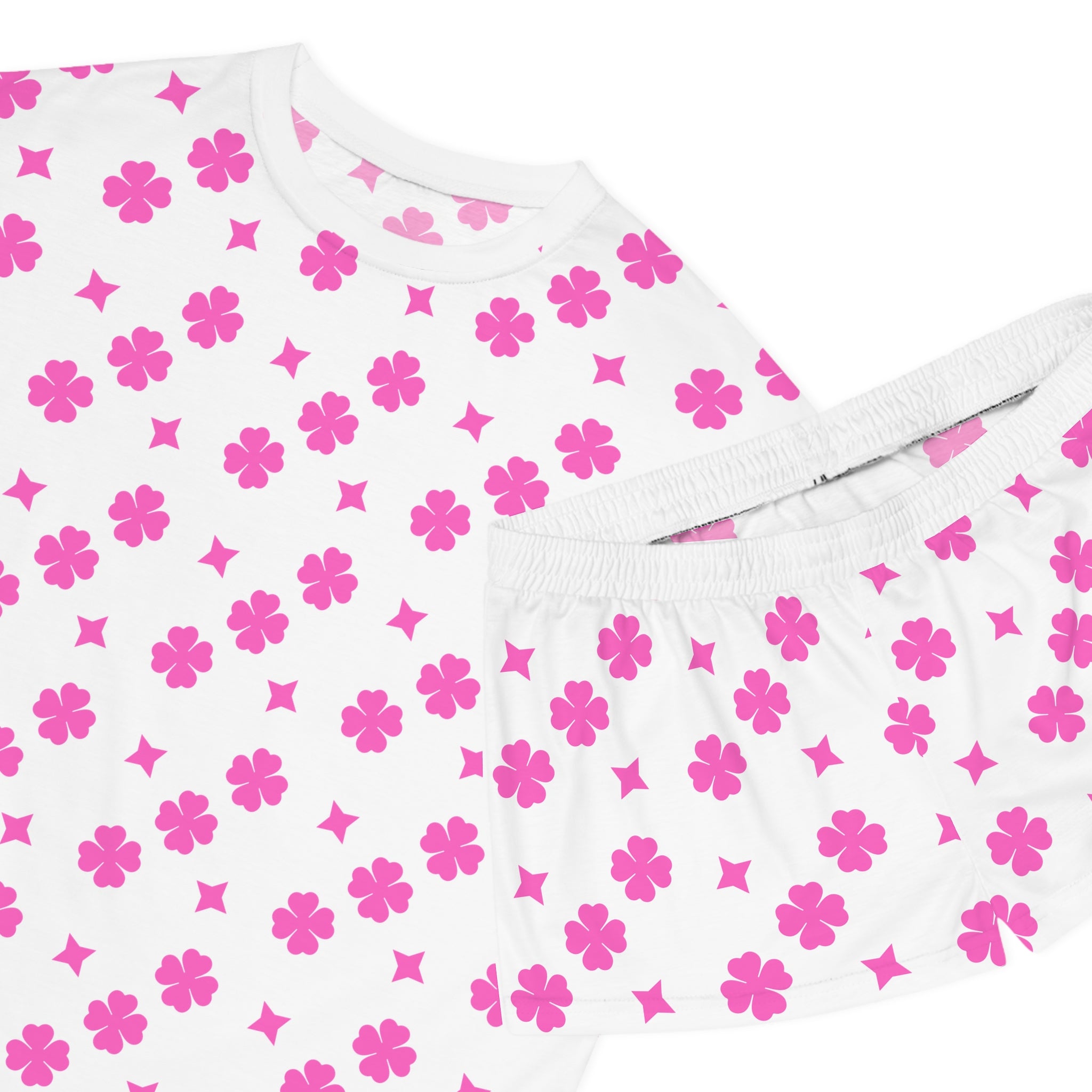 Copy of Pink Clover Women's Pajama Set — Short Sleeve Top & Shorts Sleepwear