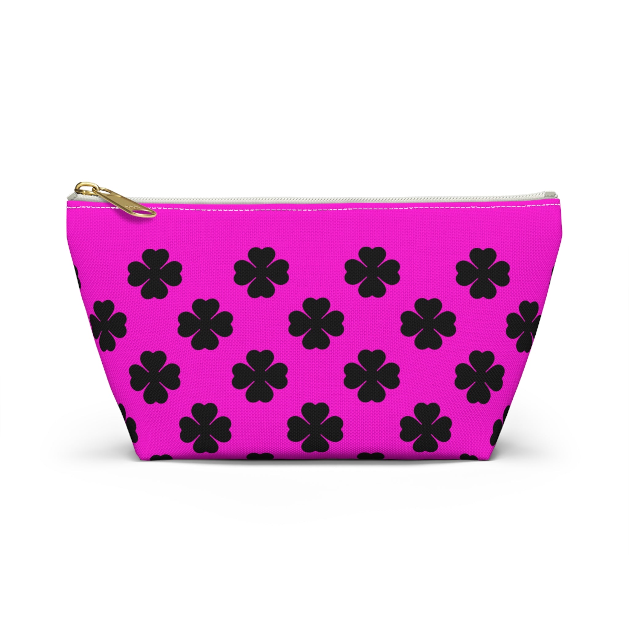 Black Clover Pattern Accessory Makeup & Travel Organizer Pink
