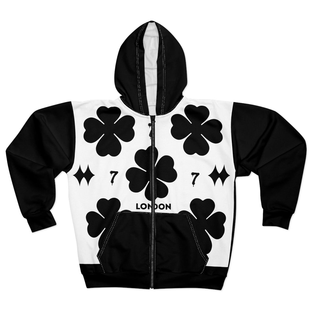 Lucky Clover Zip Hoodie for Trendsetters