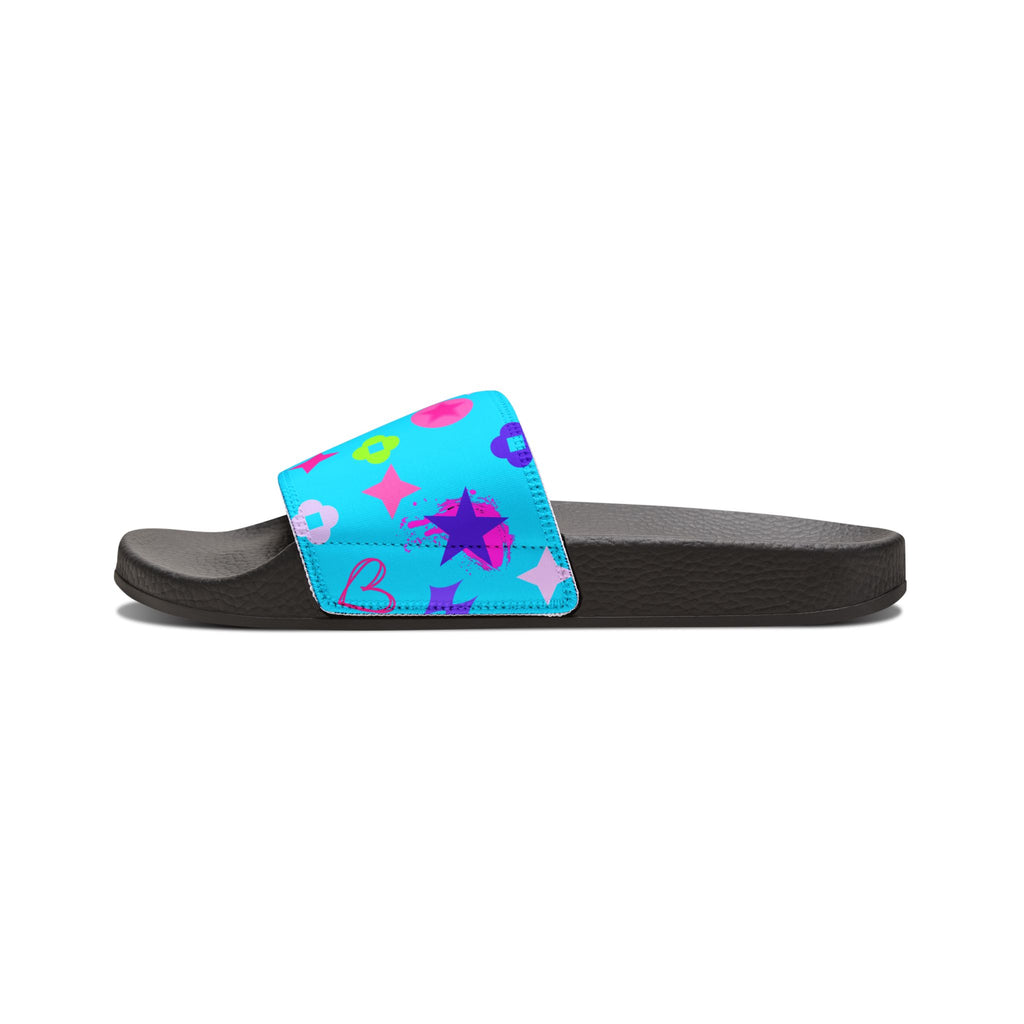 Copy of Women Slide Sandals —   Removable- White Striped Strap Slides