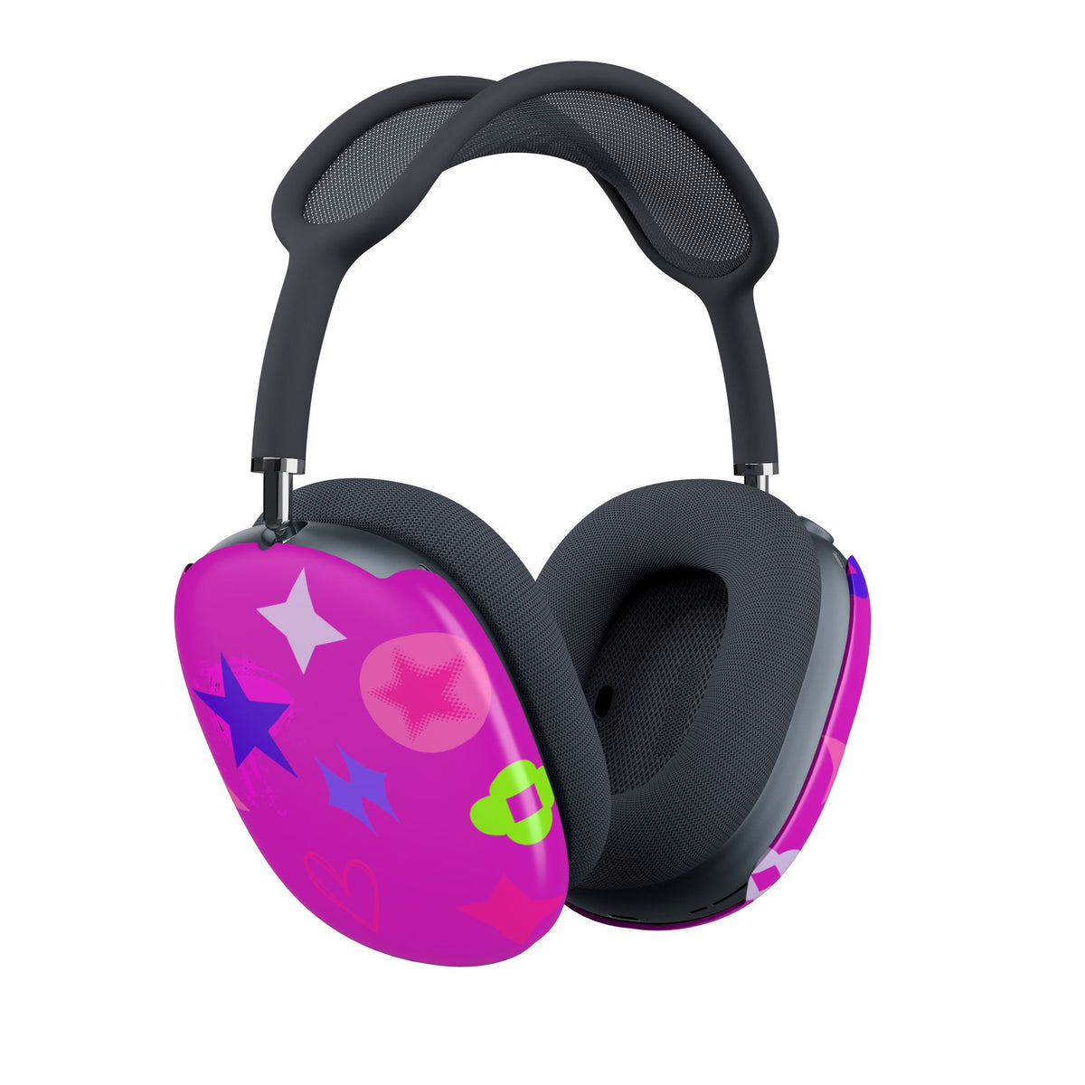 Copy of AirPods Max Shell Case — Neon Stars & Hearts Protective Cover