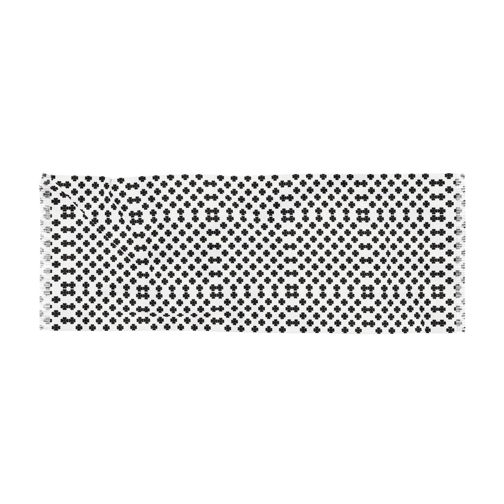 Geometric Dot Pattern Light Scarf – Lightweight Black & White Fashion Scarf