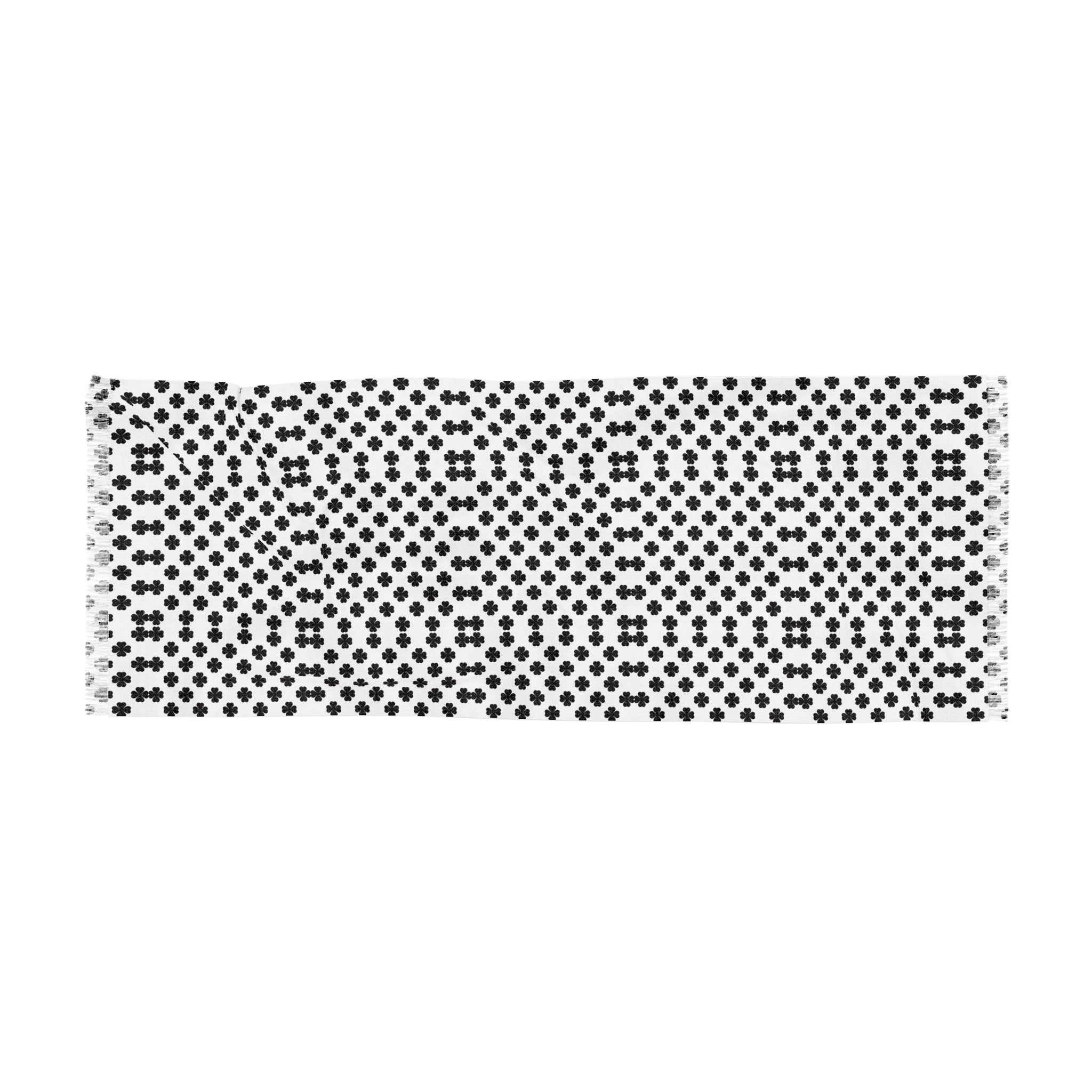 Geometric Dot Pattern Light Scarf – Lightweight Black & White Fashion Scarf