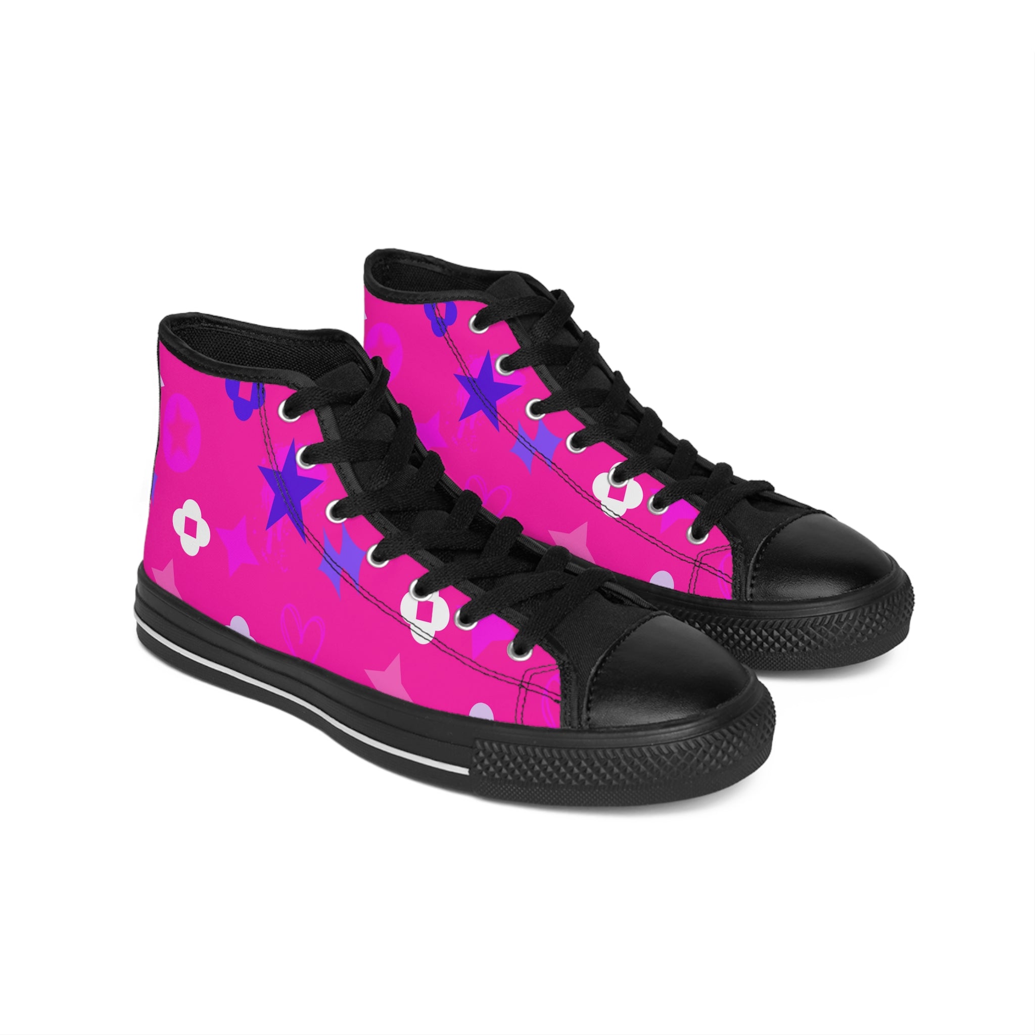 Vibrant Floral High-Top Sneakers for Women
