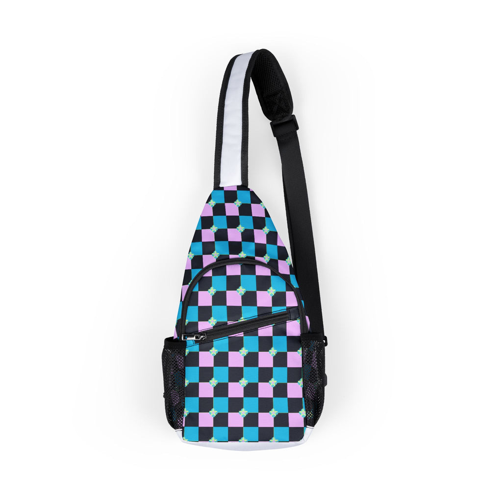 Chest Bag Checkboard Blue/Pink