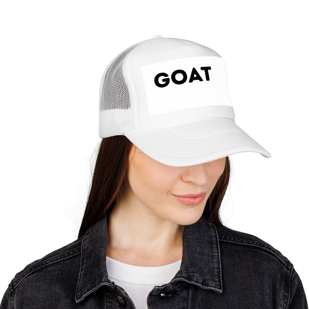 Goat Foam Trucker Hat – Pink Logo Mesh Cap