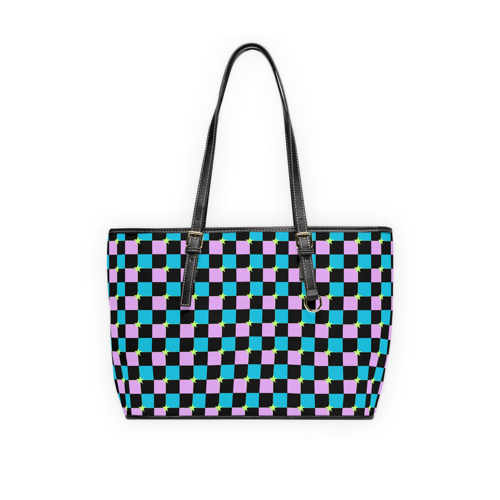 Leather Shoulder Bag  Baby Blue