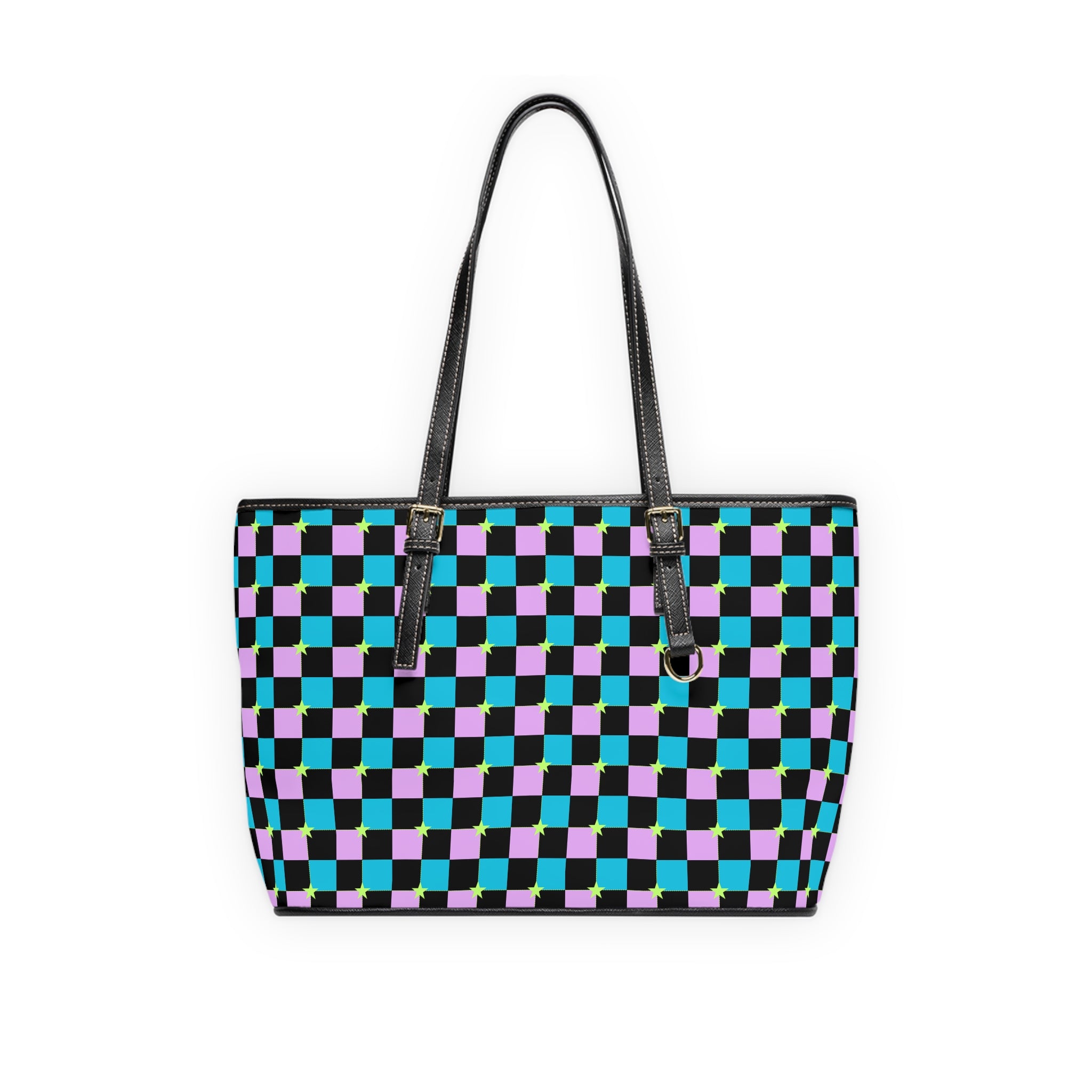 Leather Shoulder Bag  Baby Blue