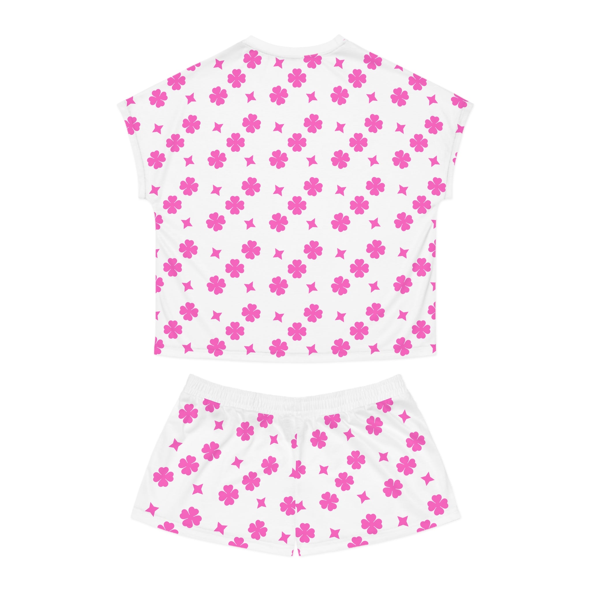 Copy of Pink Clover Women's Pajama Set — Short Sleeve Top & Shorts Sleepwear