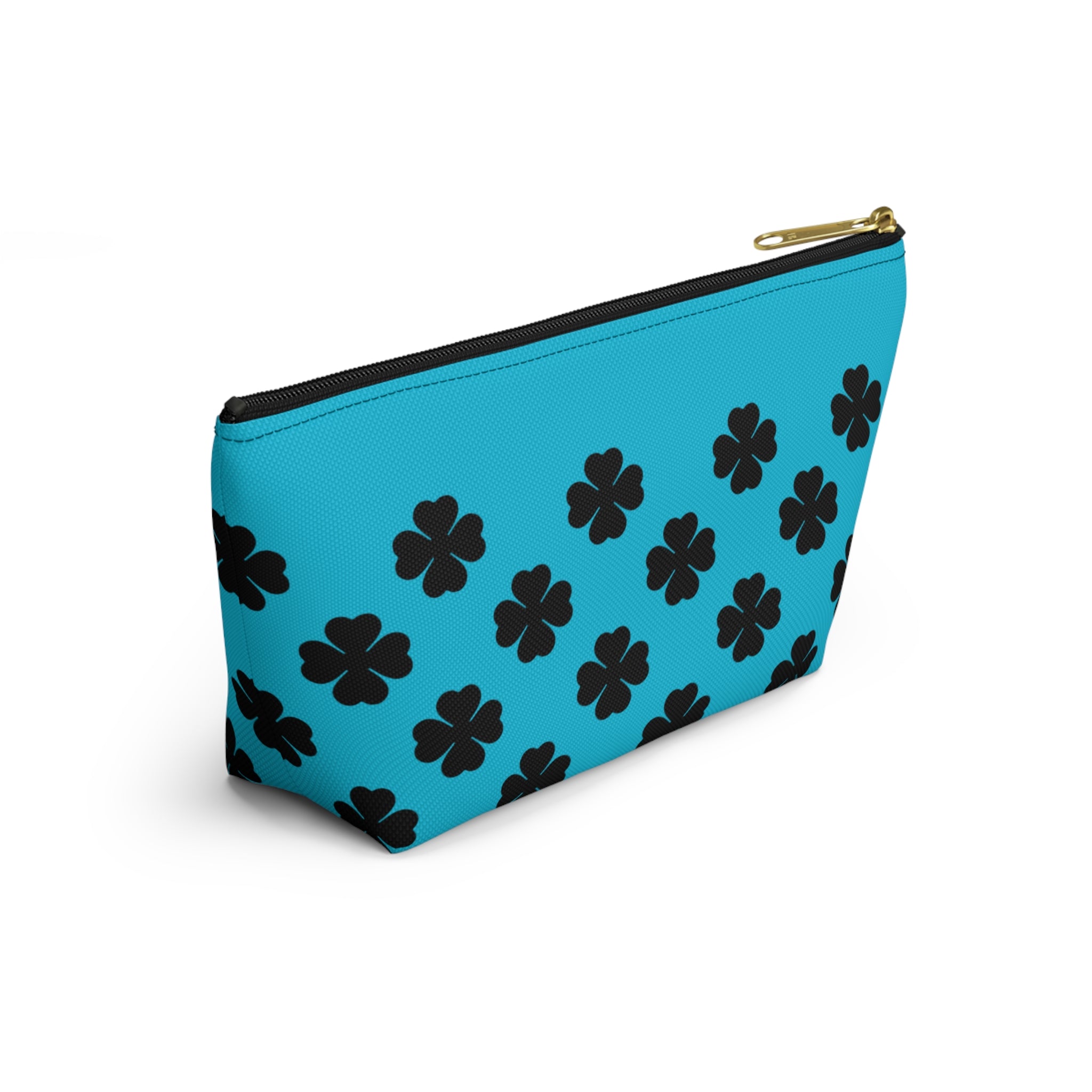 Black Clover Pattern Accessory Makeup & Travel Organizer Ocean Blue