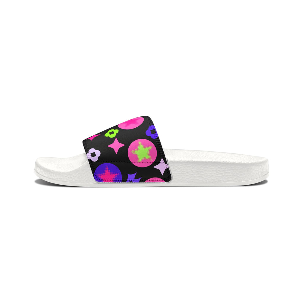 Colorful Youth Sandals Playful Summer  BLk/Pink Stars