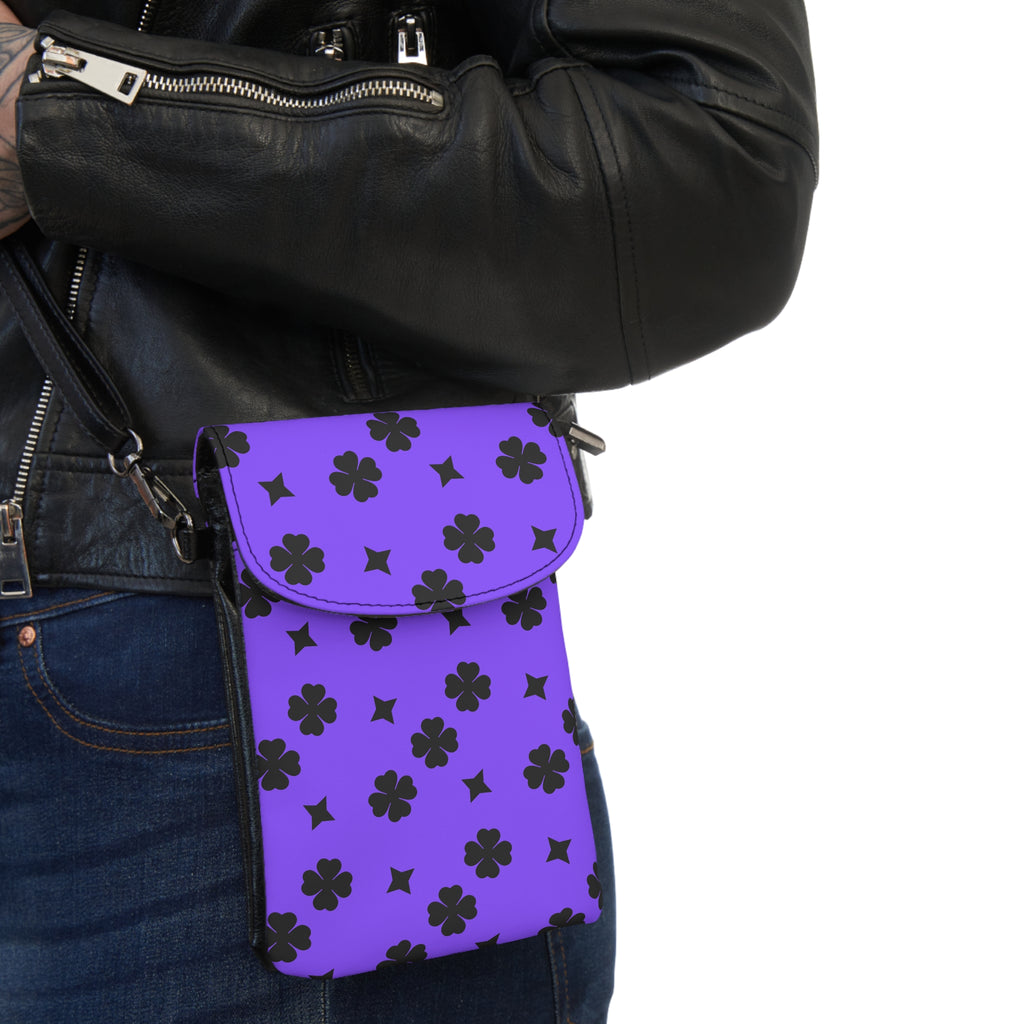 Cell Phone Wallet with Stylish Purple Bunny