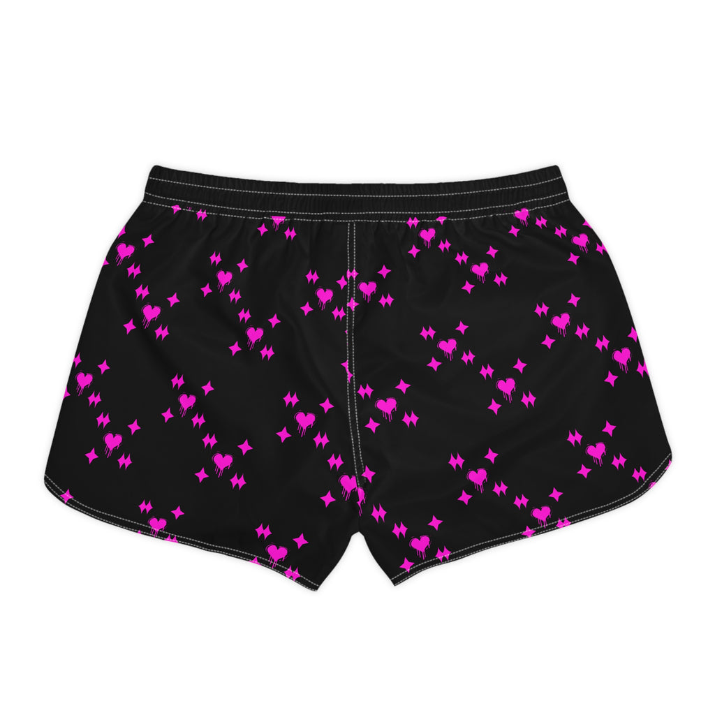 Butterfly Heart Lounge Shorts — Women's Cute Pink AOP Casual Shorts