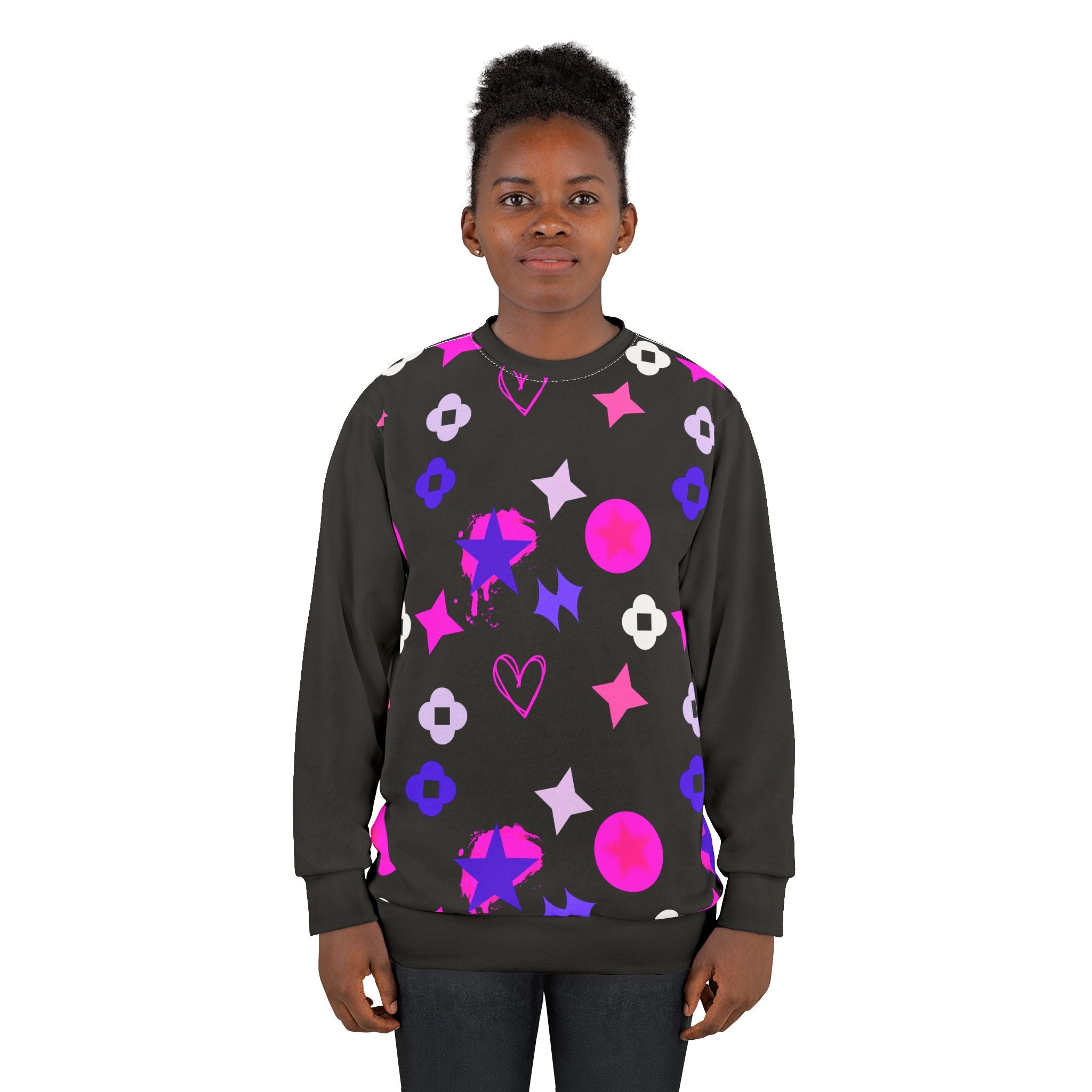 Starburst Sweatshirt — Pink & Purple Graphic