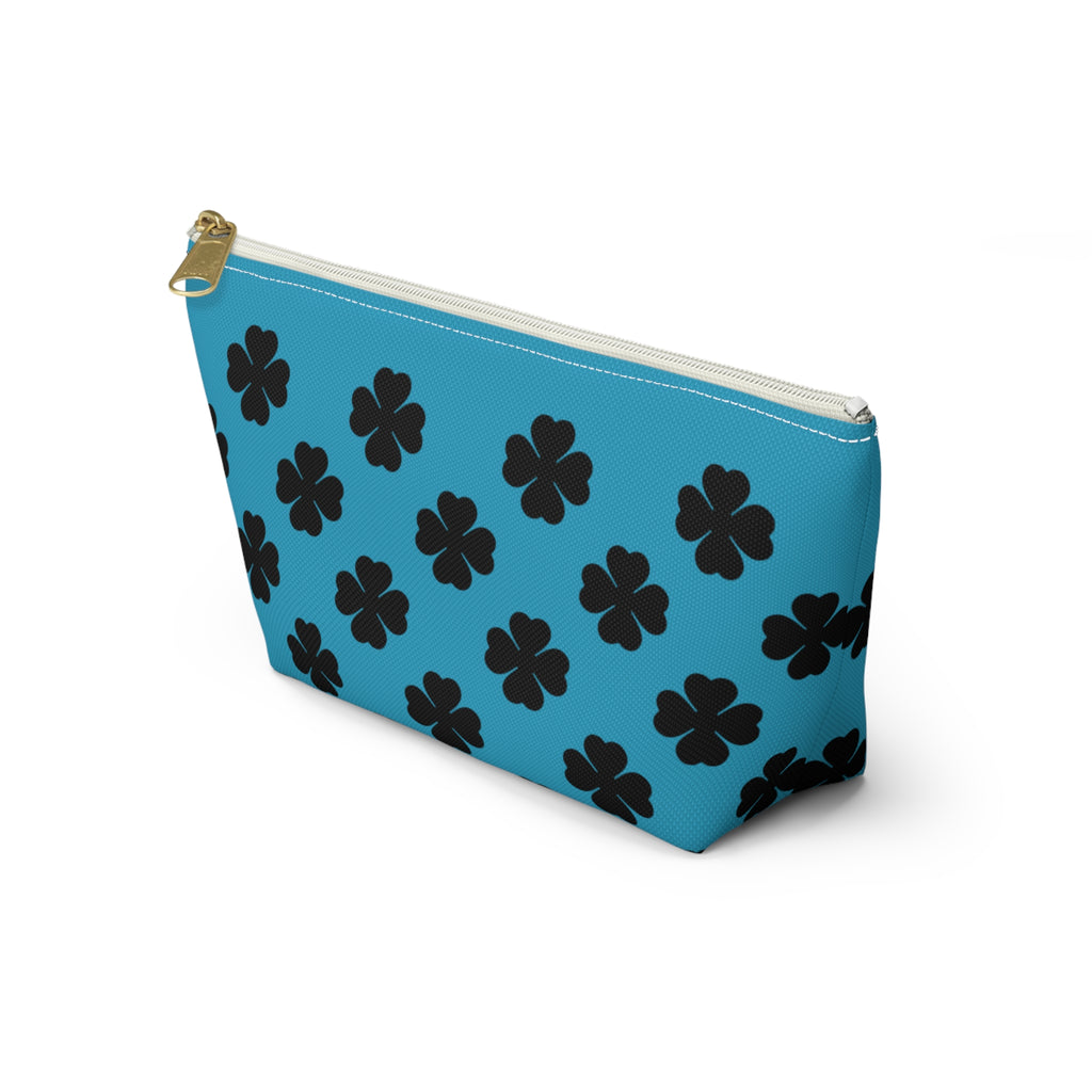 Blu Clover Pattern Accessory Makeup & Travel Organizer