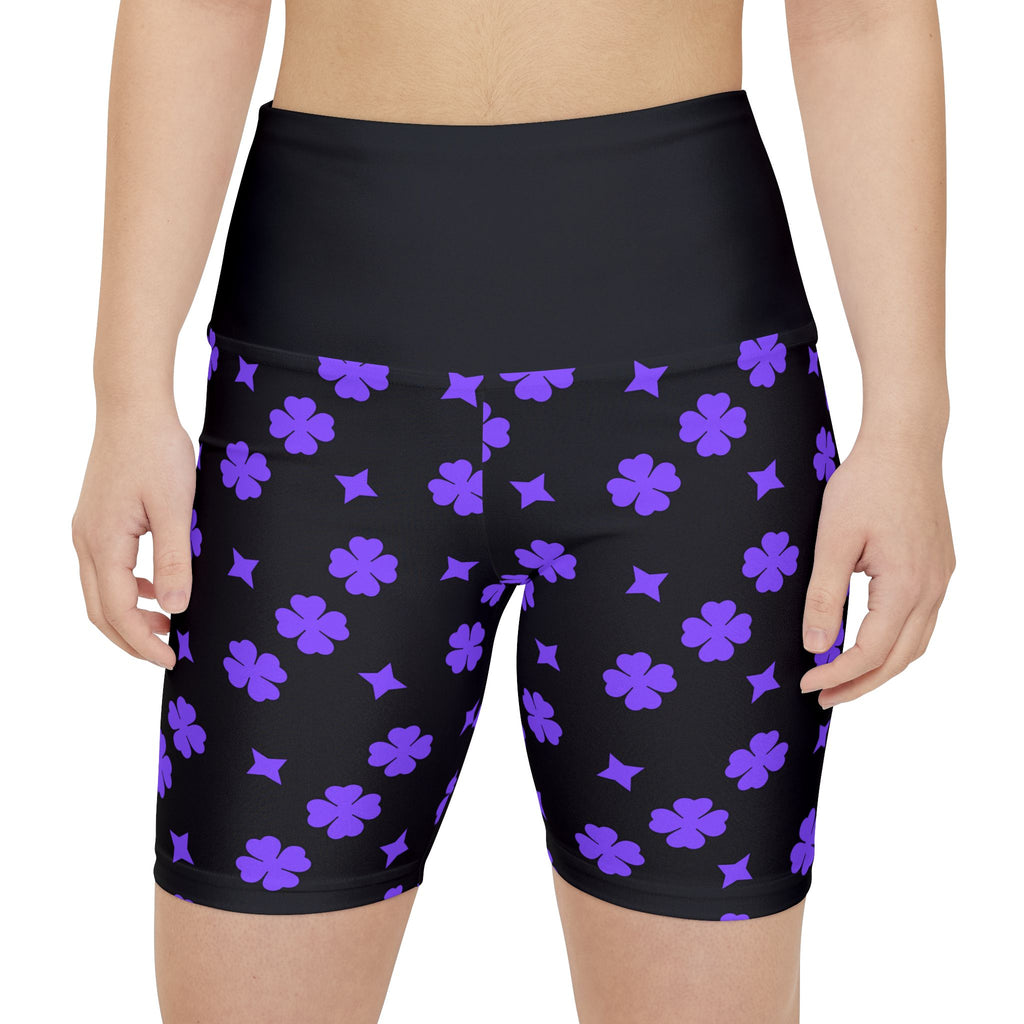 Gym Girls Black Women Workout Shorts Purple