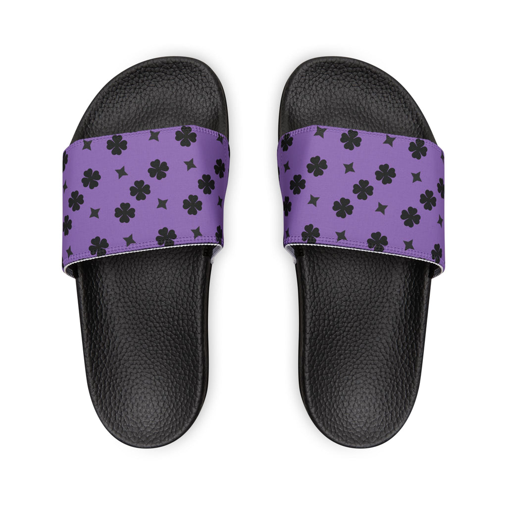 Men's Sandal Black Stars on Purple