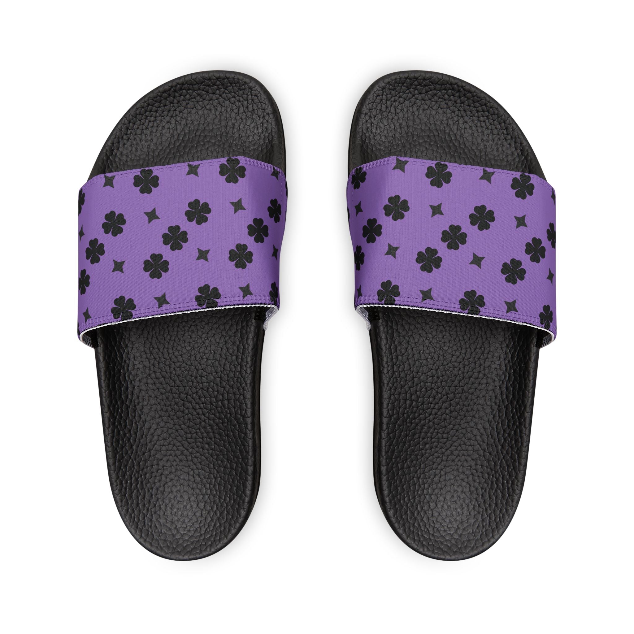 Men's Sandal Black Stars on Purple