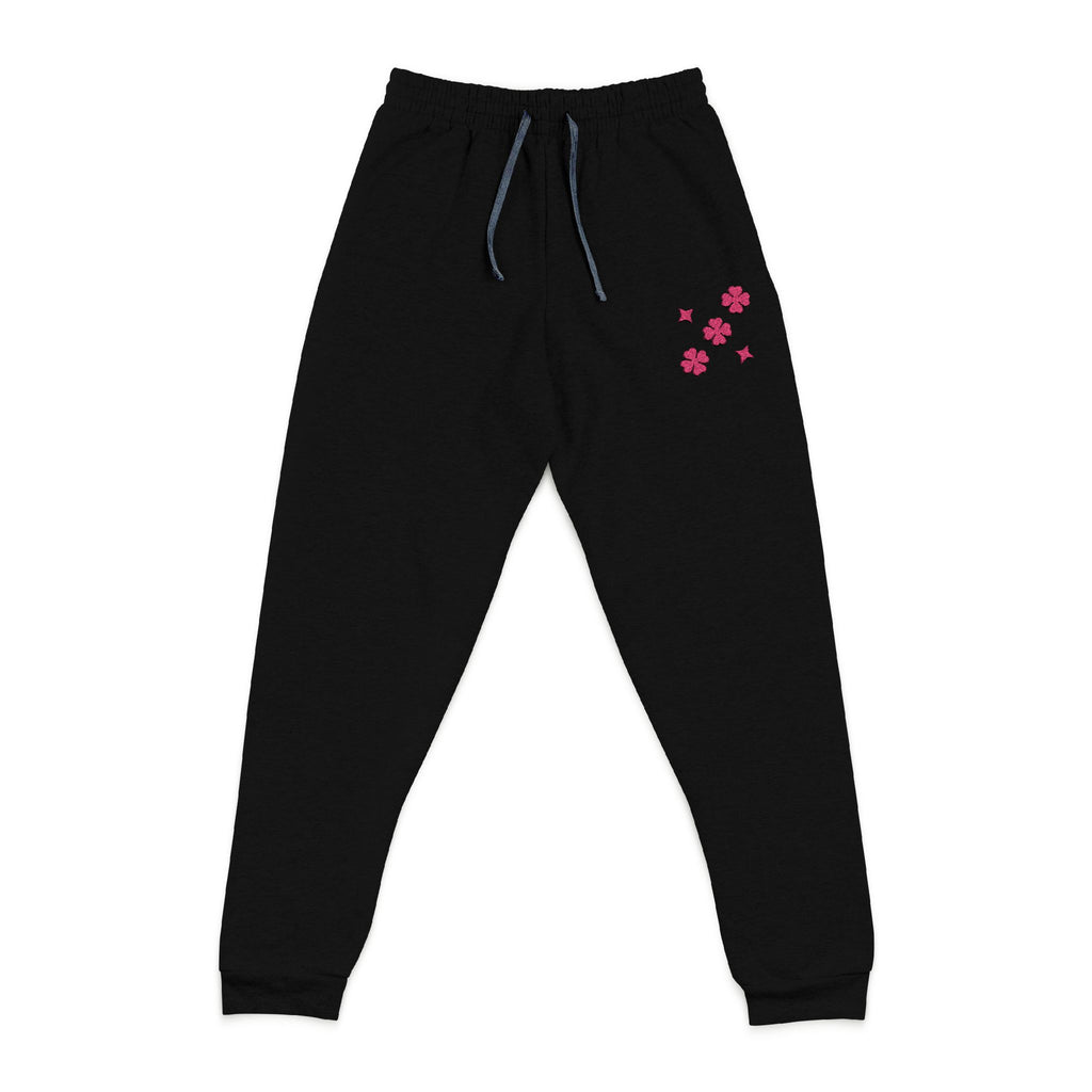 Star Embroidered Joggers - Black Casual Sweatpants