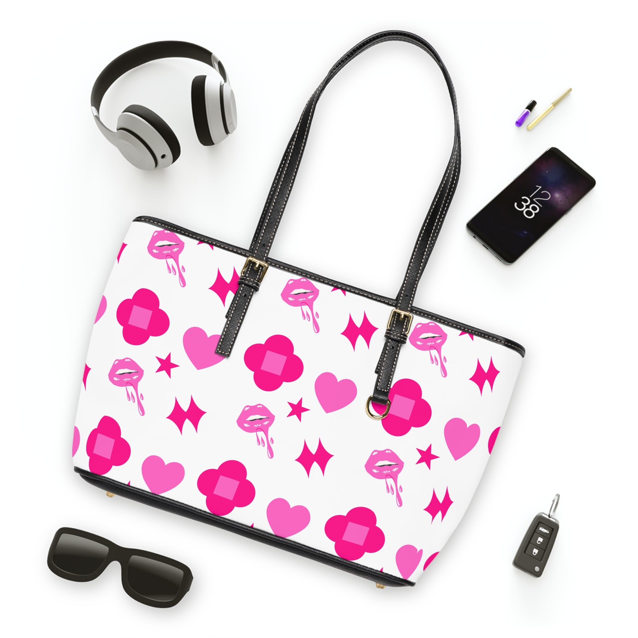 Vibrant Patterned PU Leather Shoulder Bag