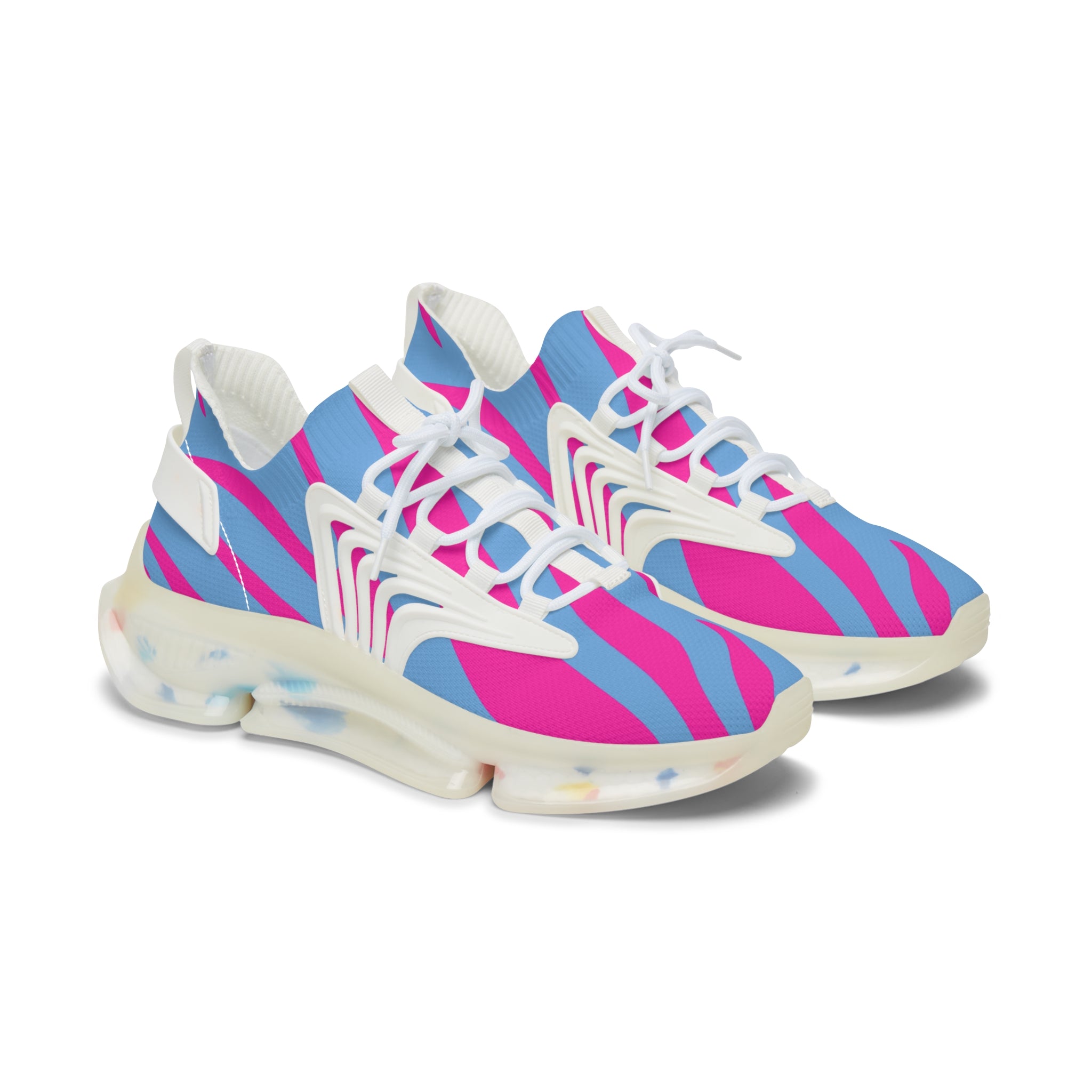 Copy of Pink Stylish Women's Mesh Sneakers – Bold Pink Stripes