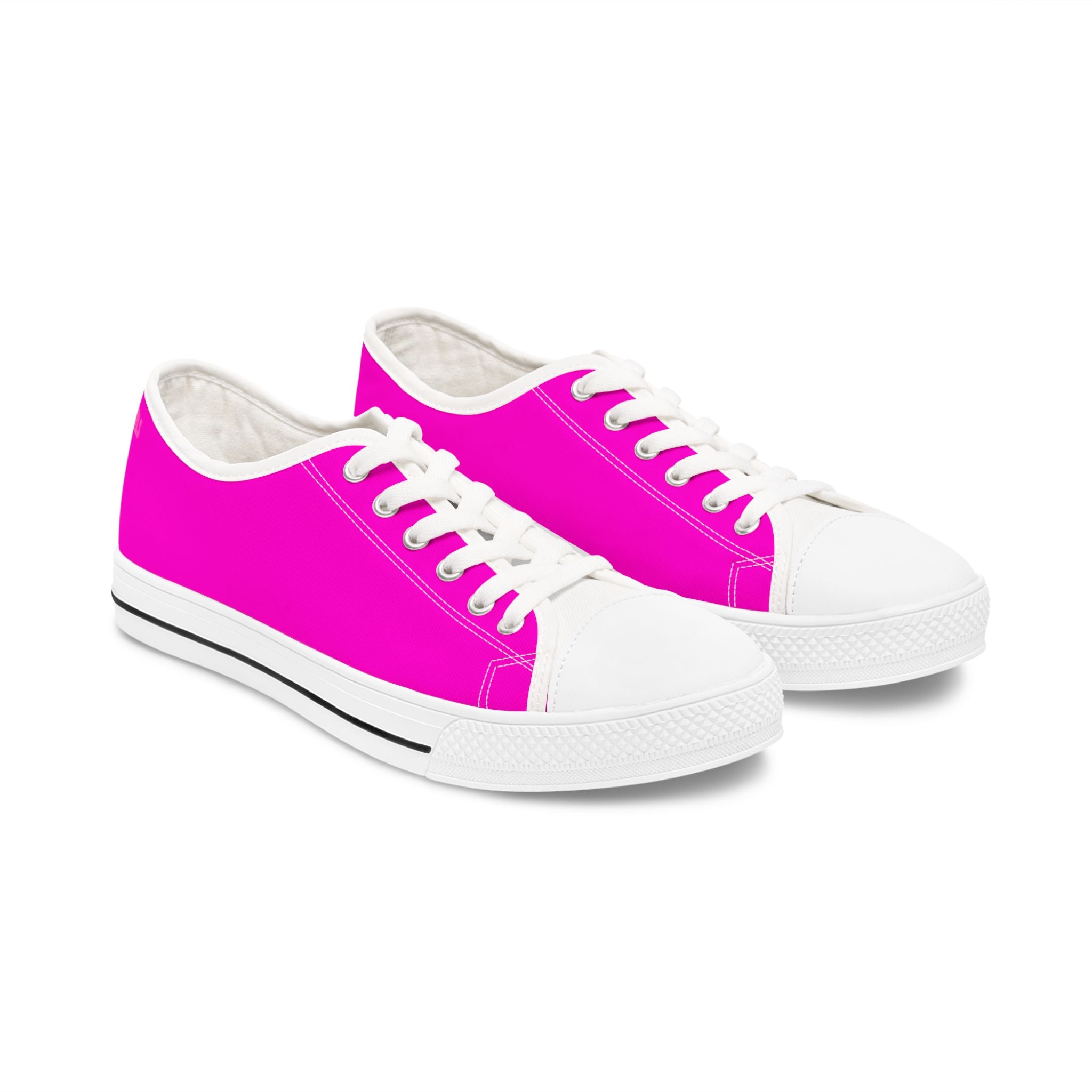 Low Top Sneakers — Women's Casual Lace-Up Shoes Pink