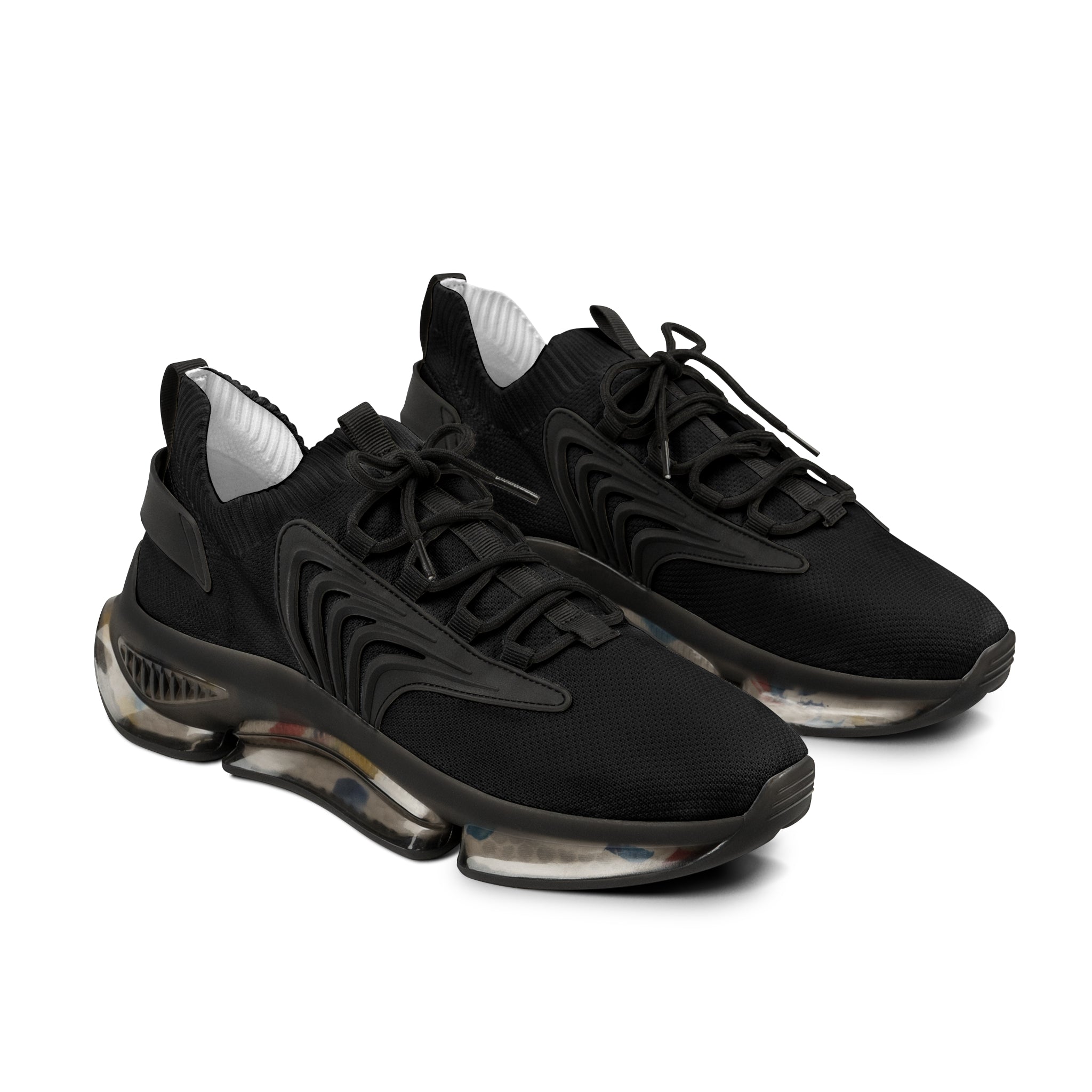 Men's Black Mesh Sneakers — Lightweight Breathable Athletic Shoes