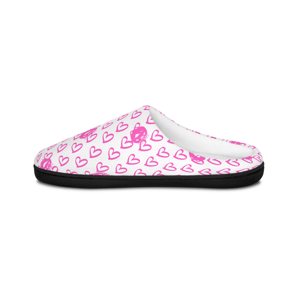 Slippers — Pink  Hearts Women's Indoor Slippers