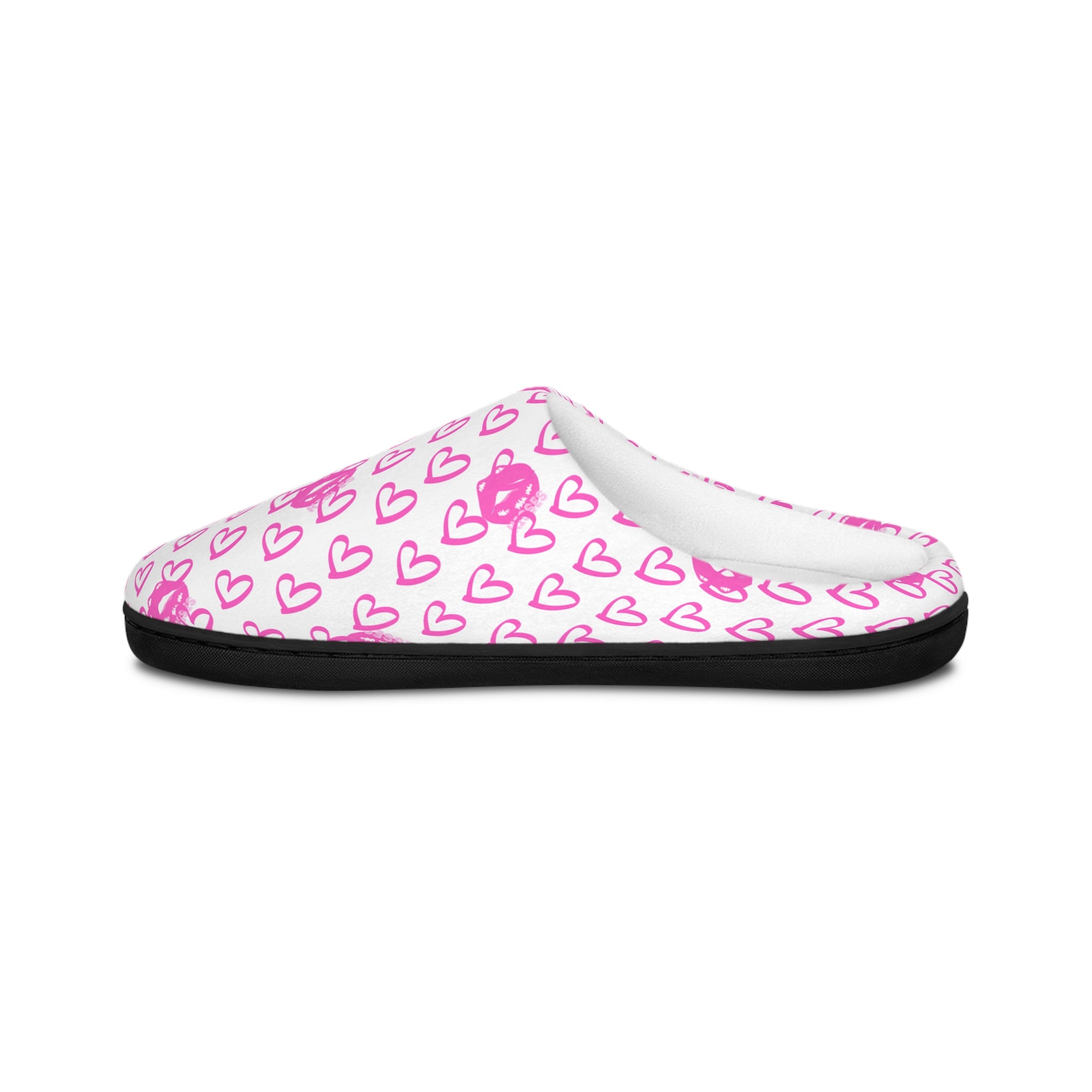 Slippers — Pink  Hearts Women's Indoor Slippers