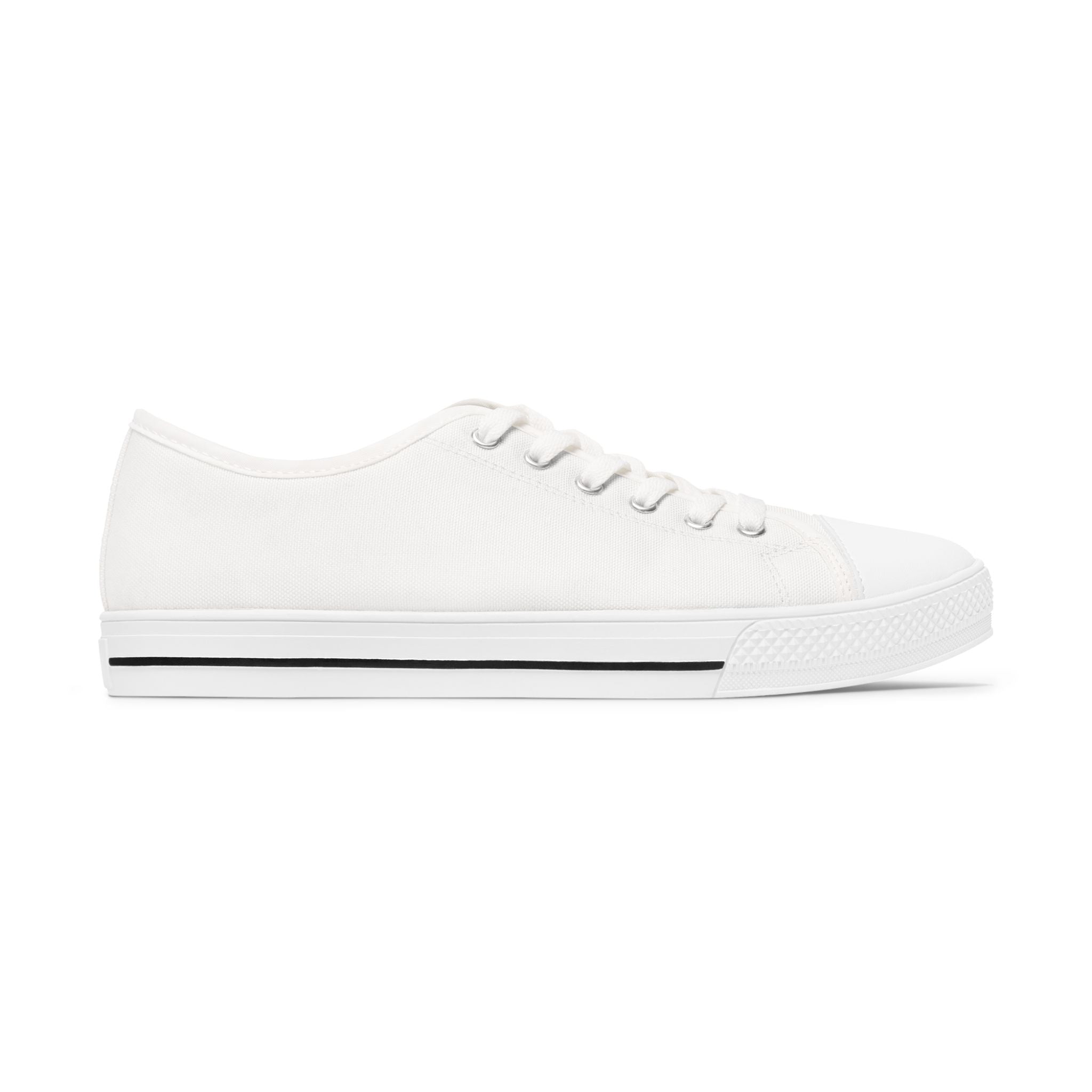 Low Top Sneakers — Women's Casual Lace-Up Shoes Cream Face White