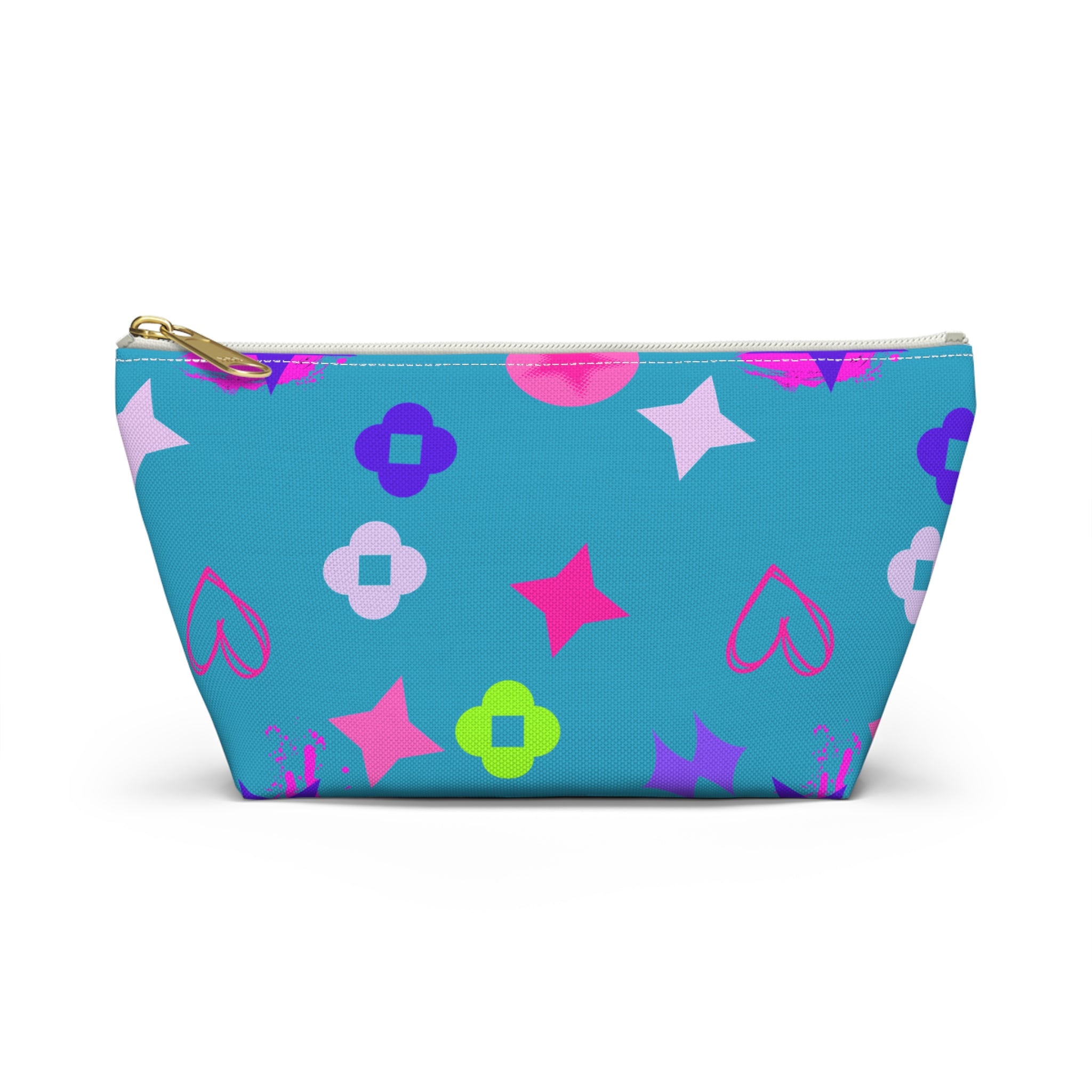 Star & Blue Accessory Pouch — Pink & Purple Makeup Bag
