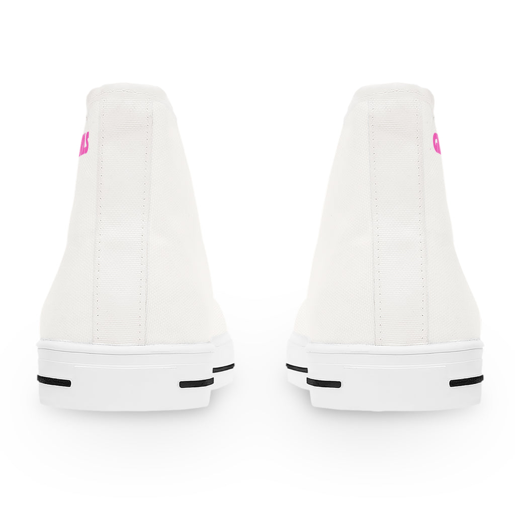 Classic  High-Top Sneakers — Women's Casual Canvas Shoes Dusty White